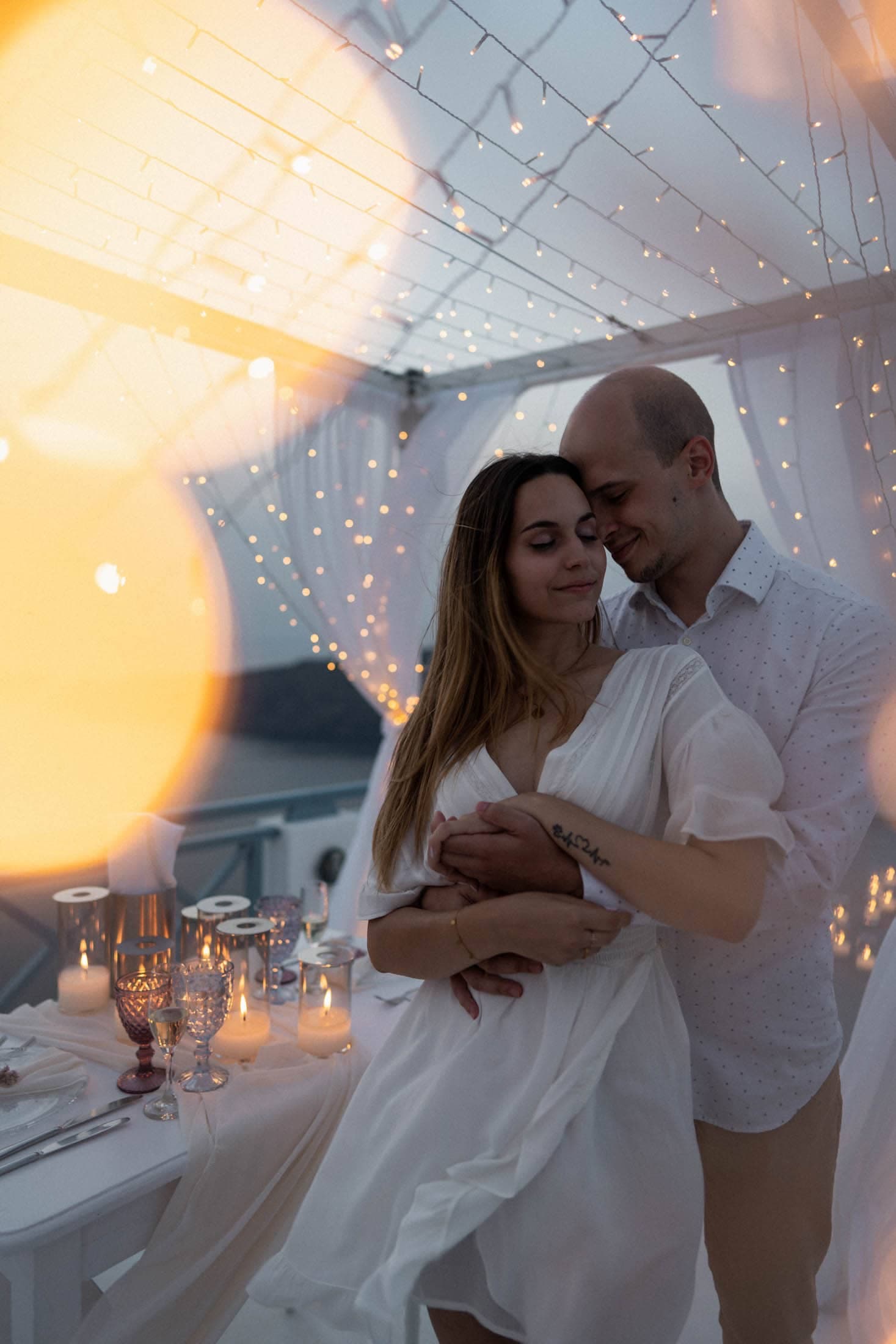 Sunset proposal in Santorini, Greece-30