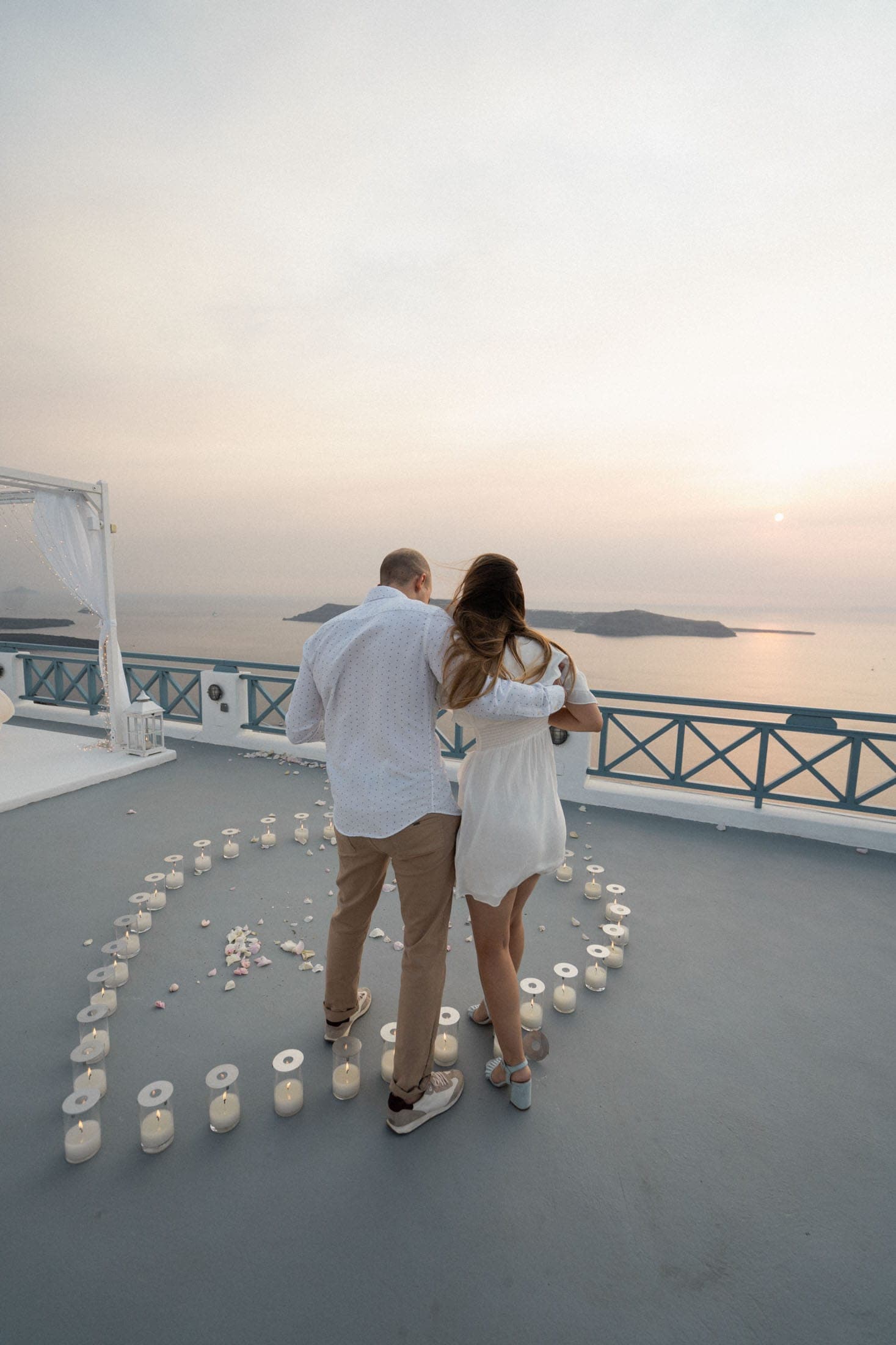 Sunset proposal in Santorini, Greece-5