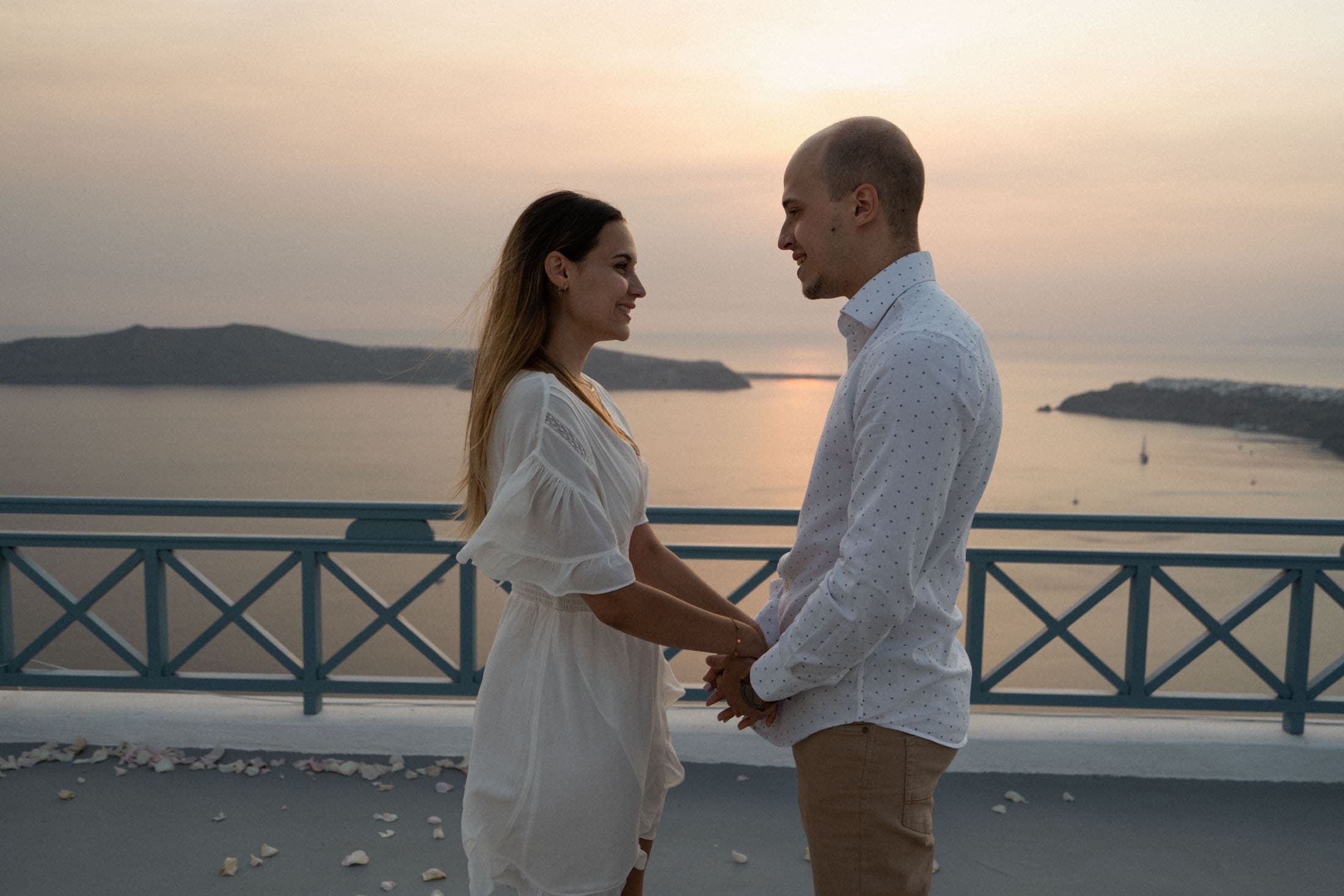 Sunset proposal in Santorini, Greece-6