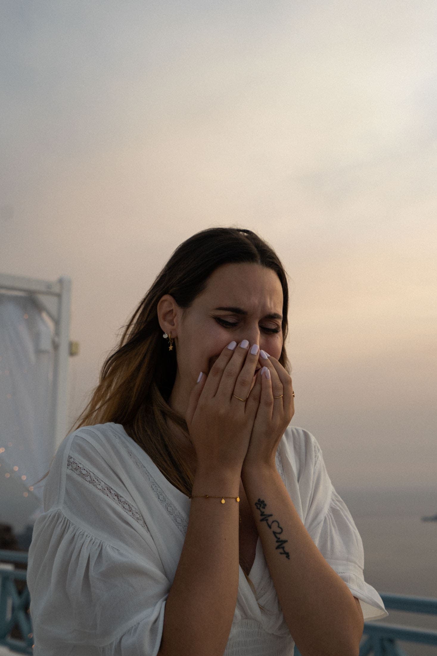 Sunset proposal in Santorini, Greece-8