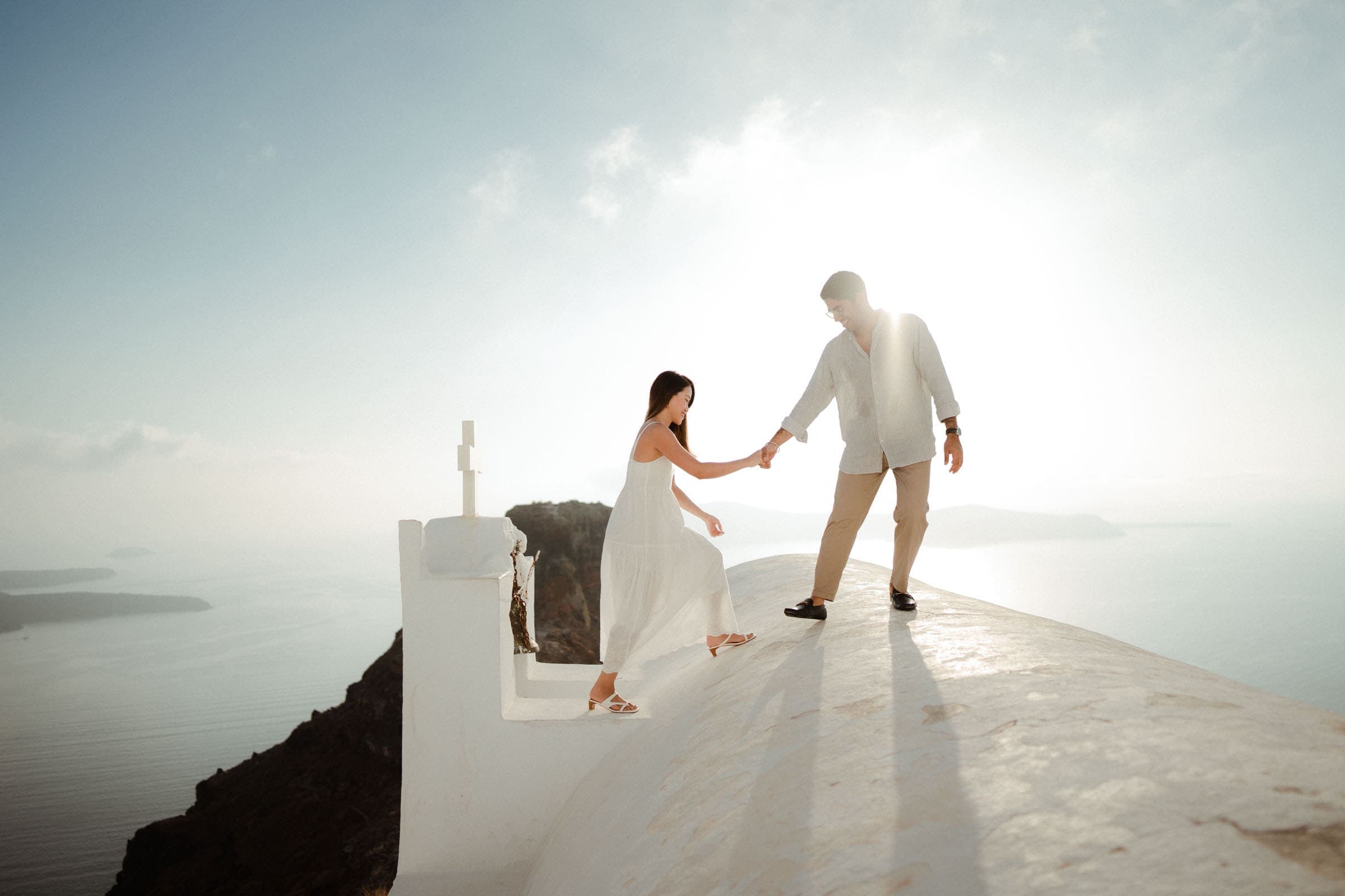 Guarav & Trina – Proposal in Skaros rock-13