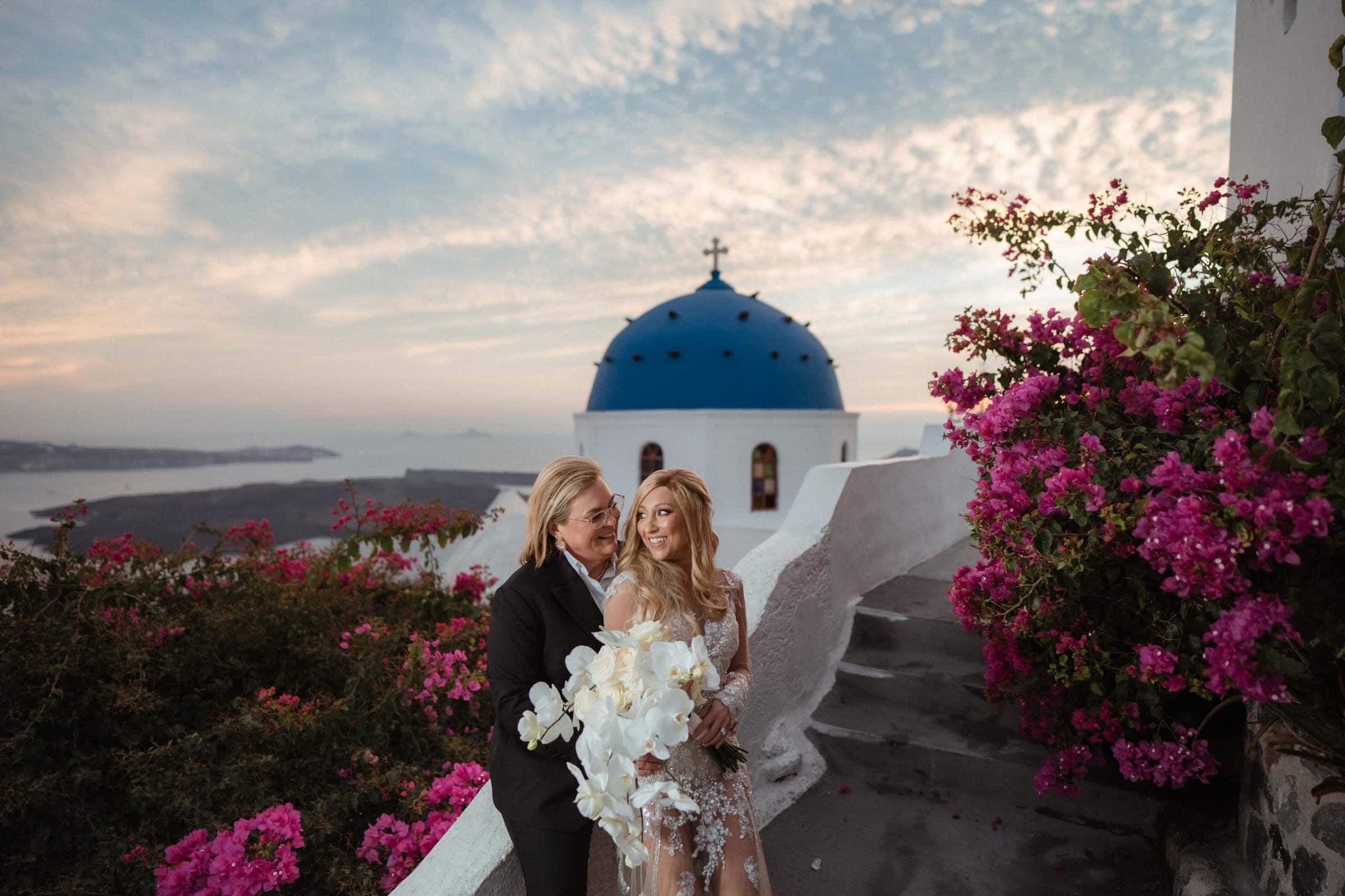 Vita & Jen | A Santorini lesbian wedding