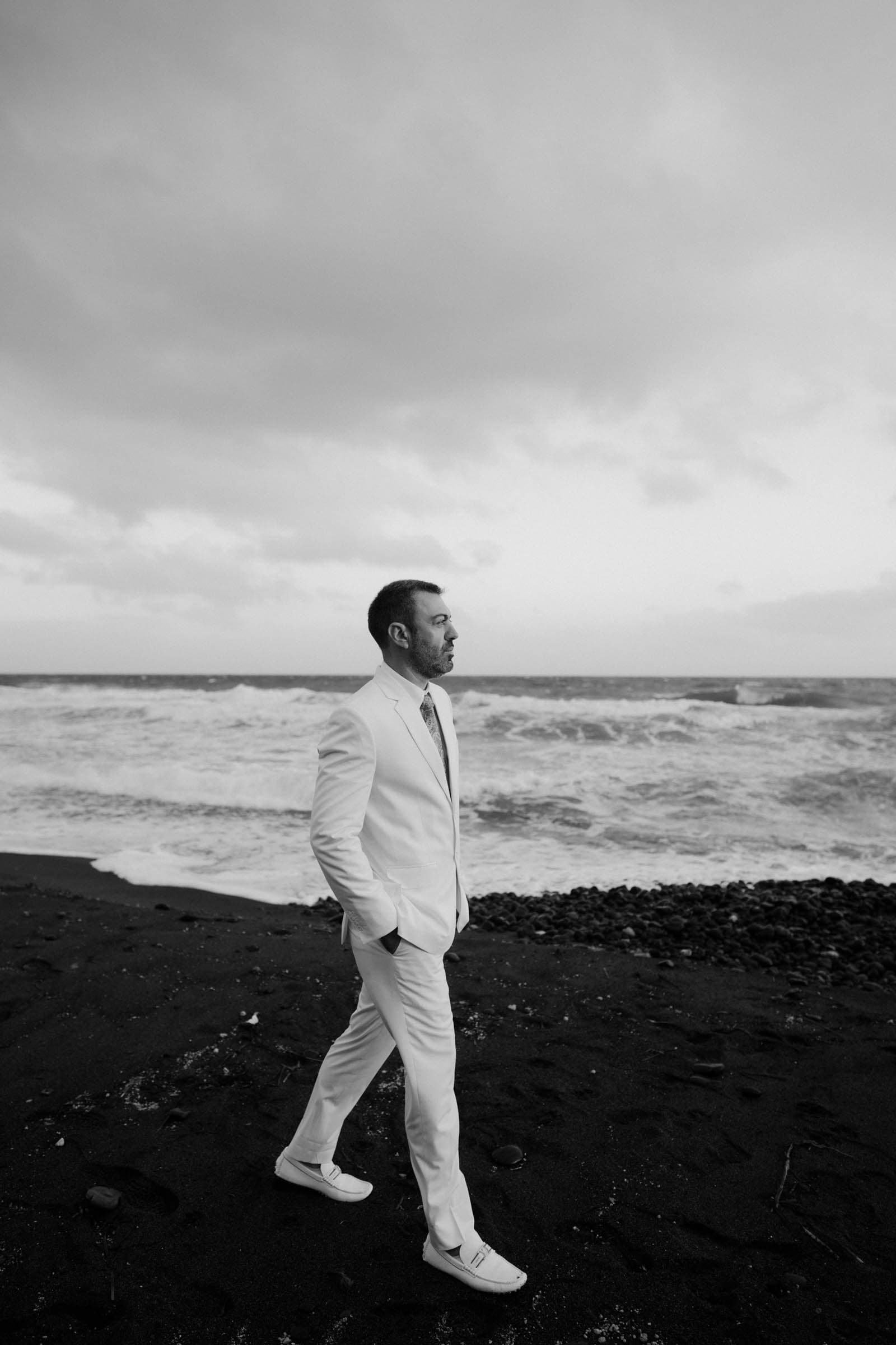 George and Aline | Wedding photoshoot at the black beach-25