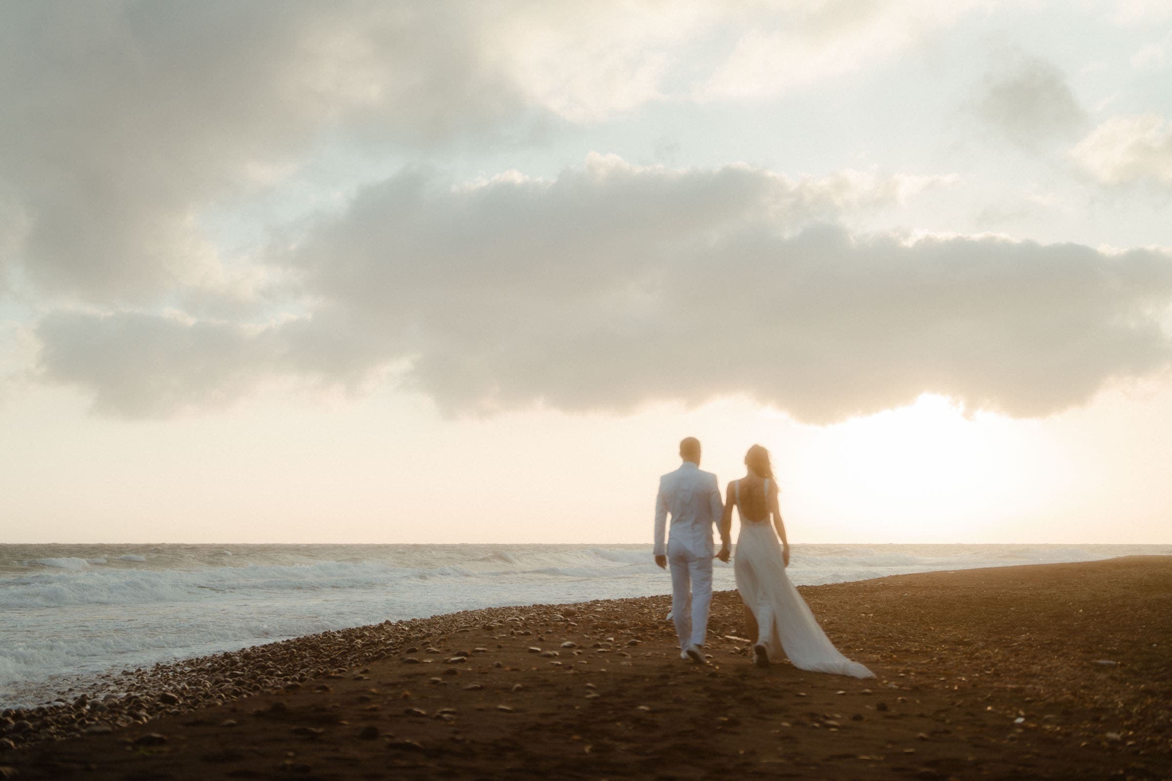 George and Aline | Wedding photoshoot at the black beach-16