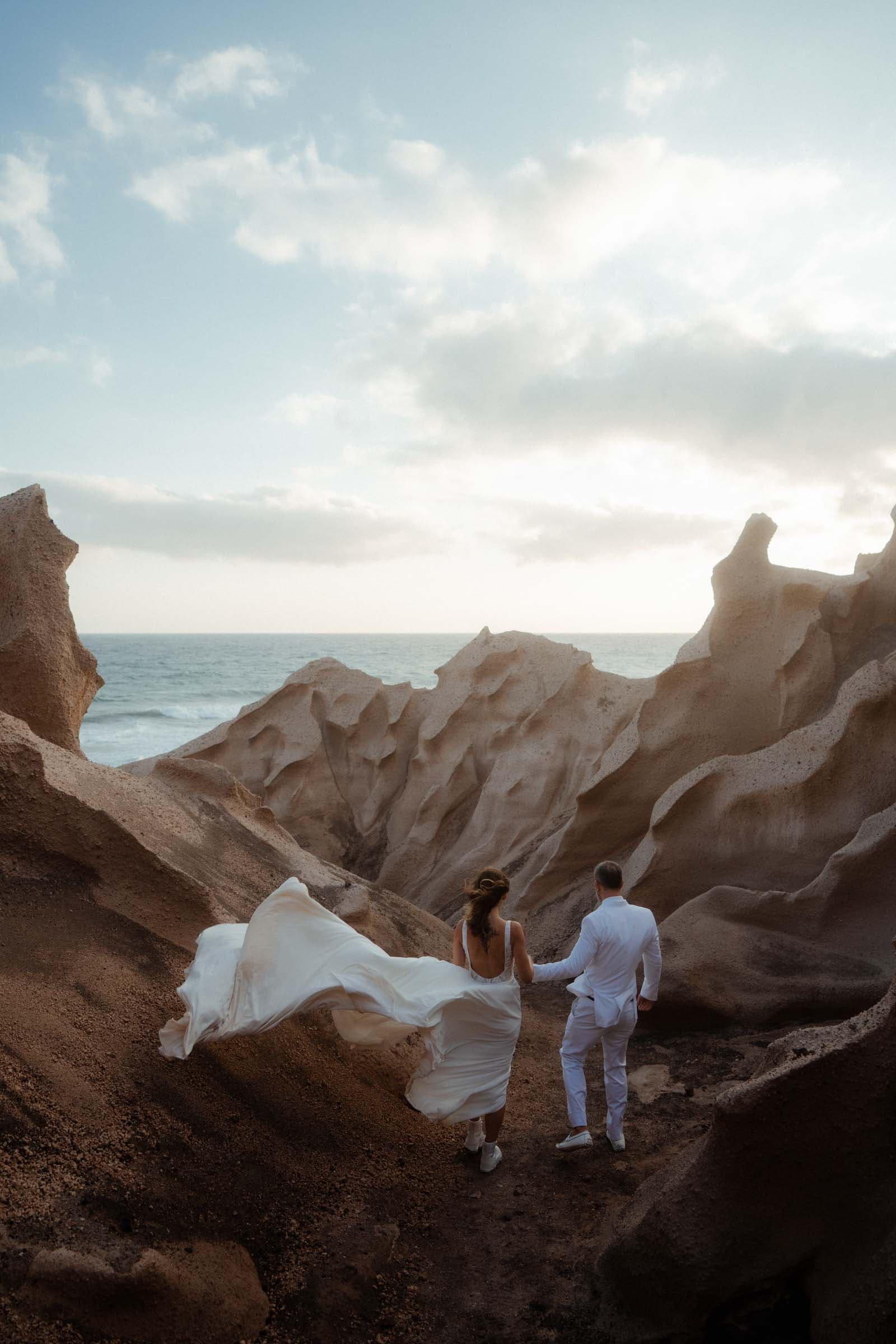 George and Aline | Wedding photoshoot at the black beach-19