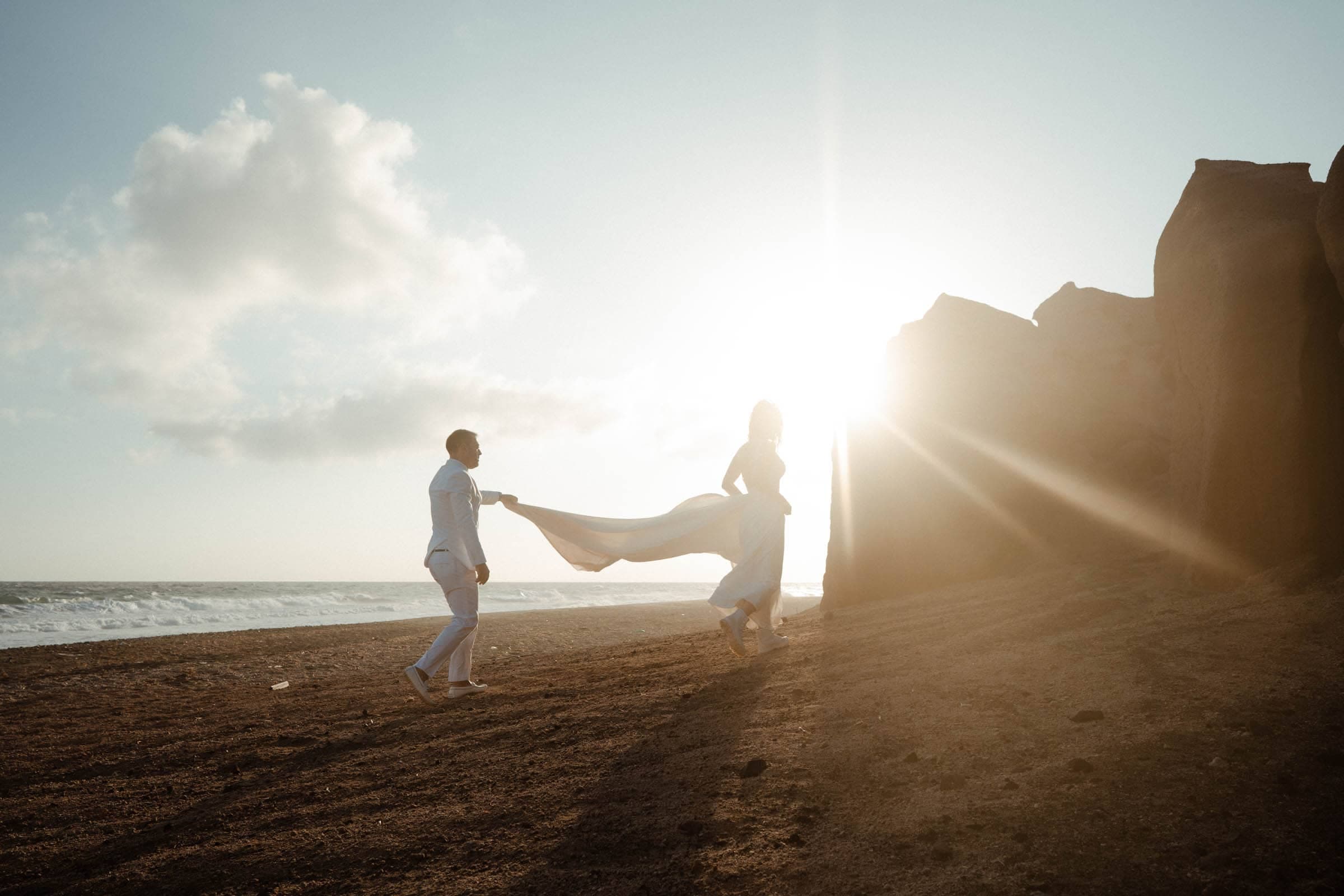 George and Aline | Wedding photoshoot at the black beach-24