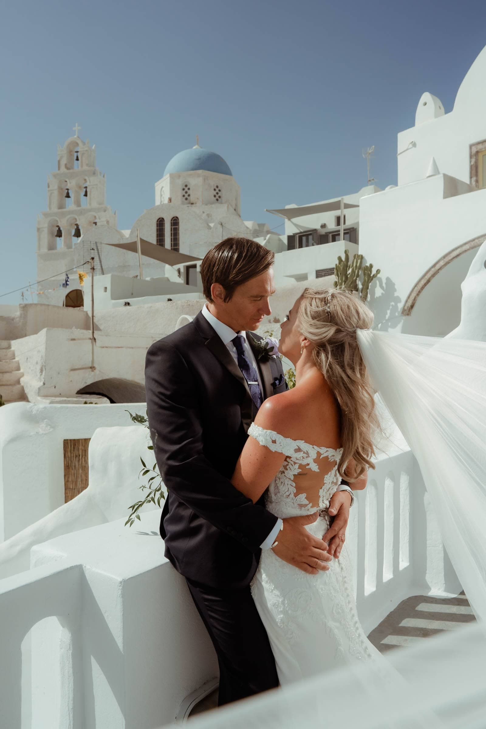 Jason and Jodie – A wedding in Pyrgos restaurant Wedding Santorini-23
