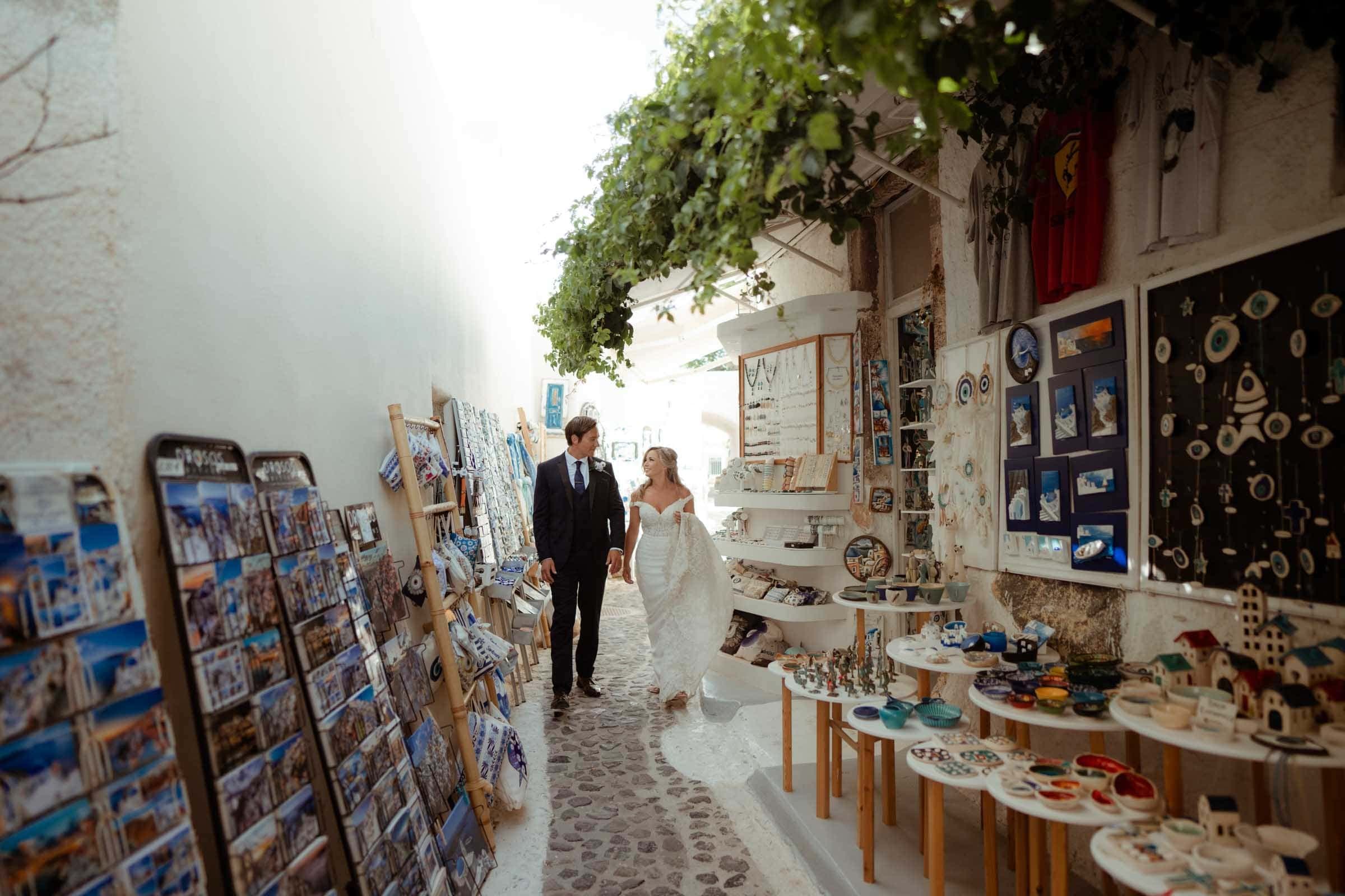 Jason and Jodie – A wedding in Pyrgos restaurant Wedding Santorini-25