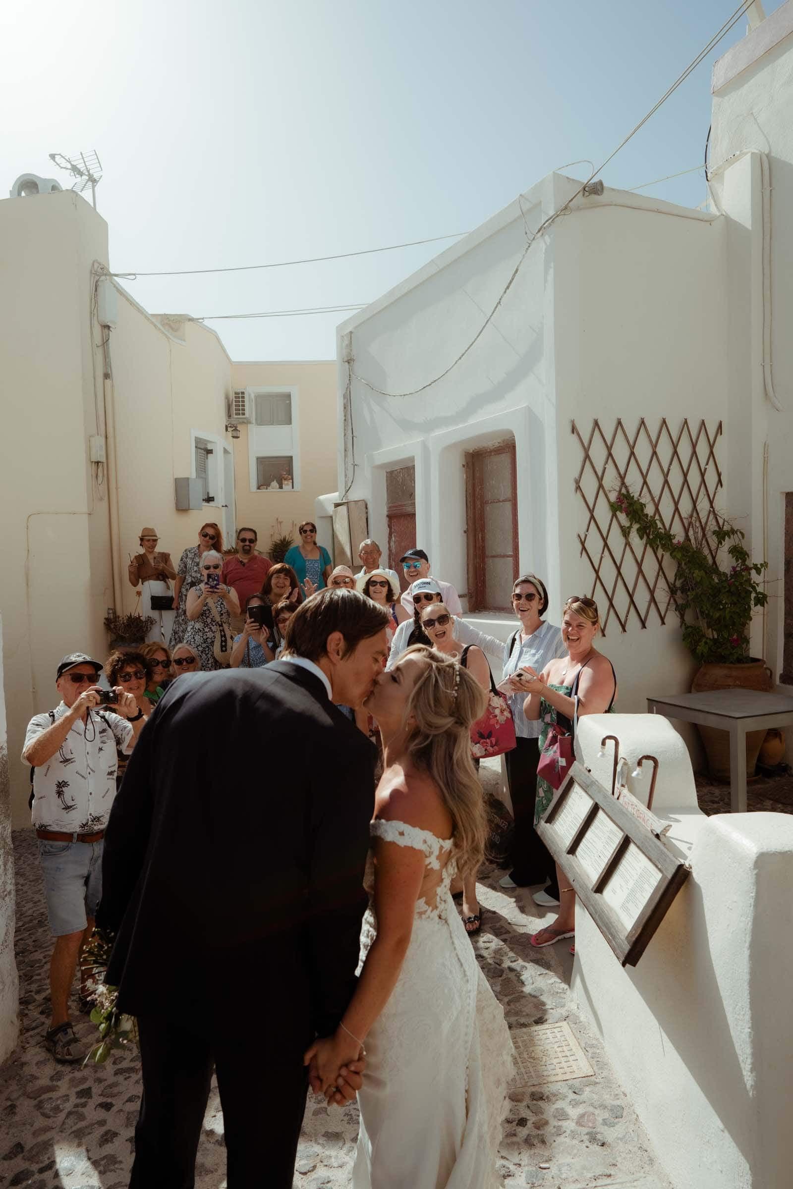 Jason and Jodie – A wedding in Pyrgos restaurant Wedding Santorini-30
