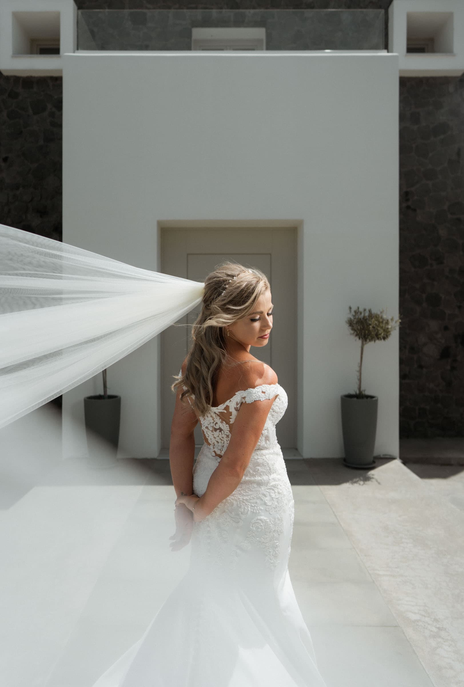 Jason and Jodie – A wedding in Pyrgos restaurant Wedding Santorini-7