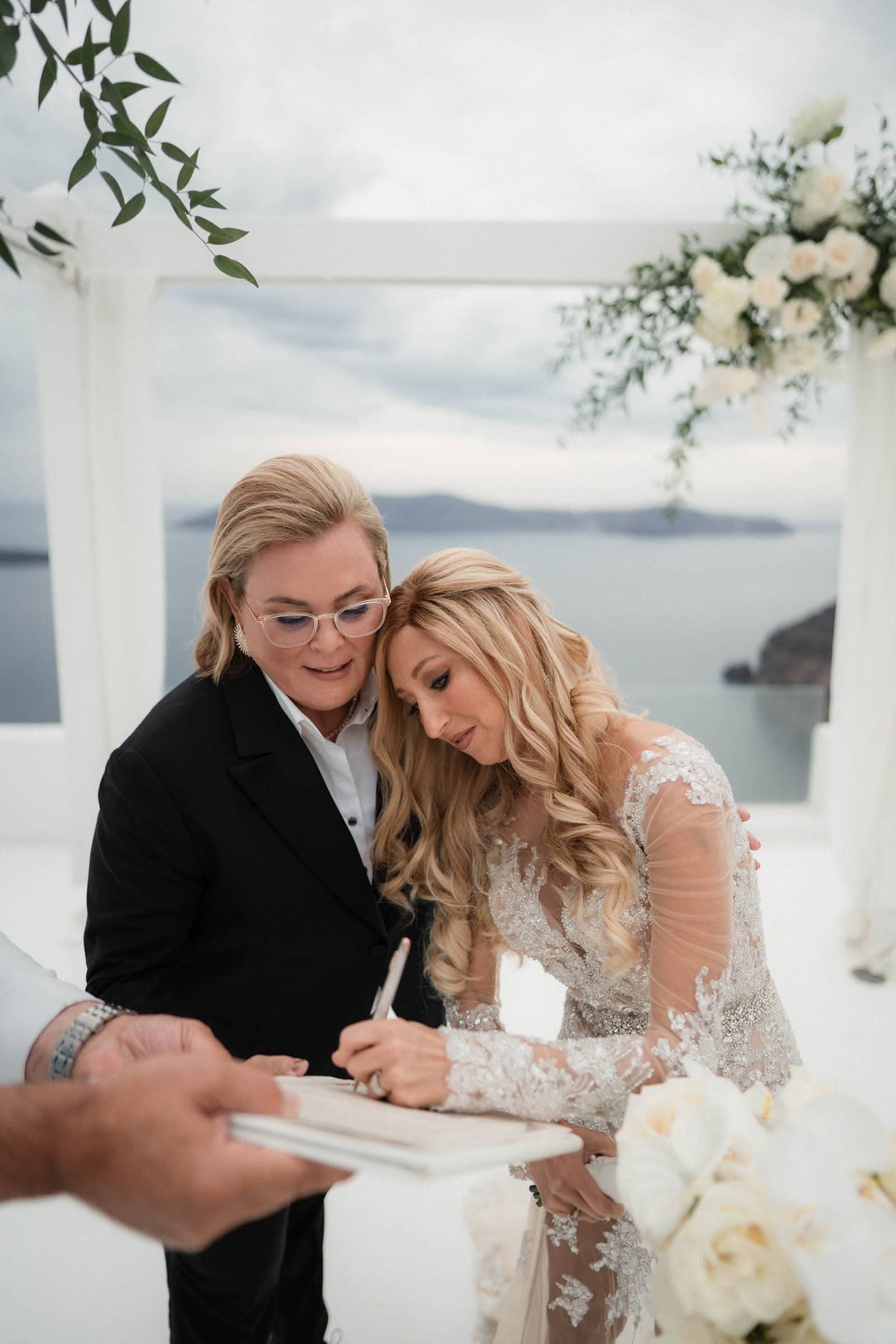 Vita & Jen | A Santorini lesbian wedding-21