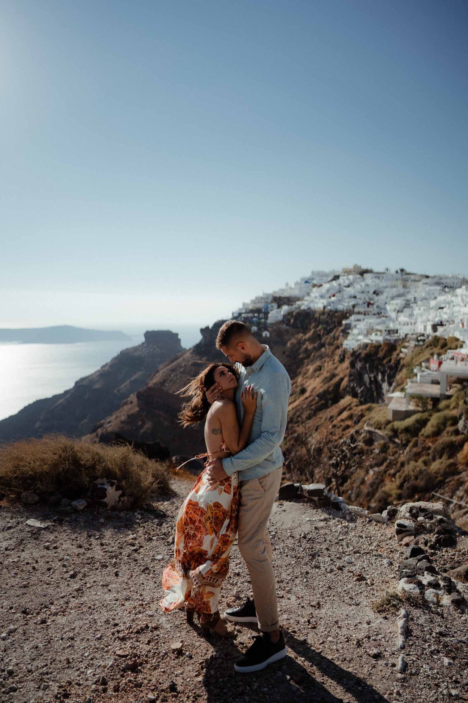 Luca & Malia | Couple photoshoot in Pyrgos and Imerovigli Couple Sessions-21