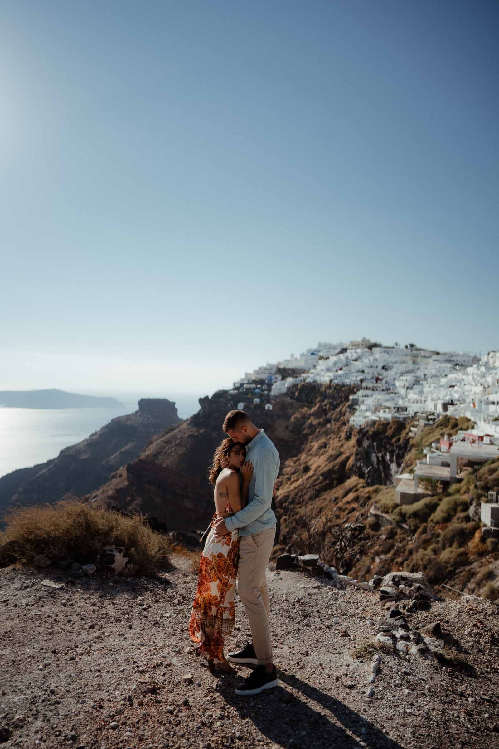 Luca & Malia | Couple photoshoot in Pyrgos and Imerovigli Couple Sessions-22