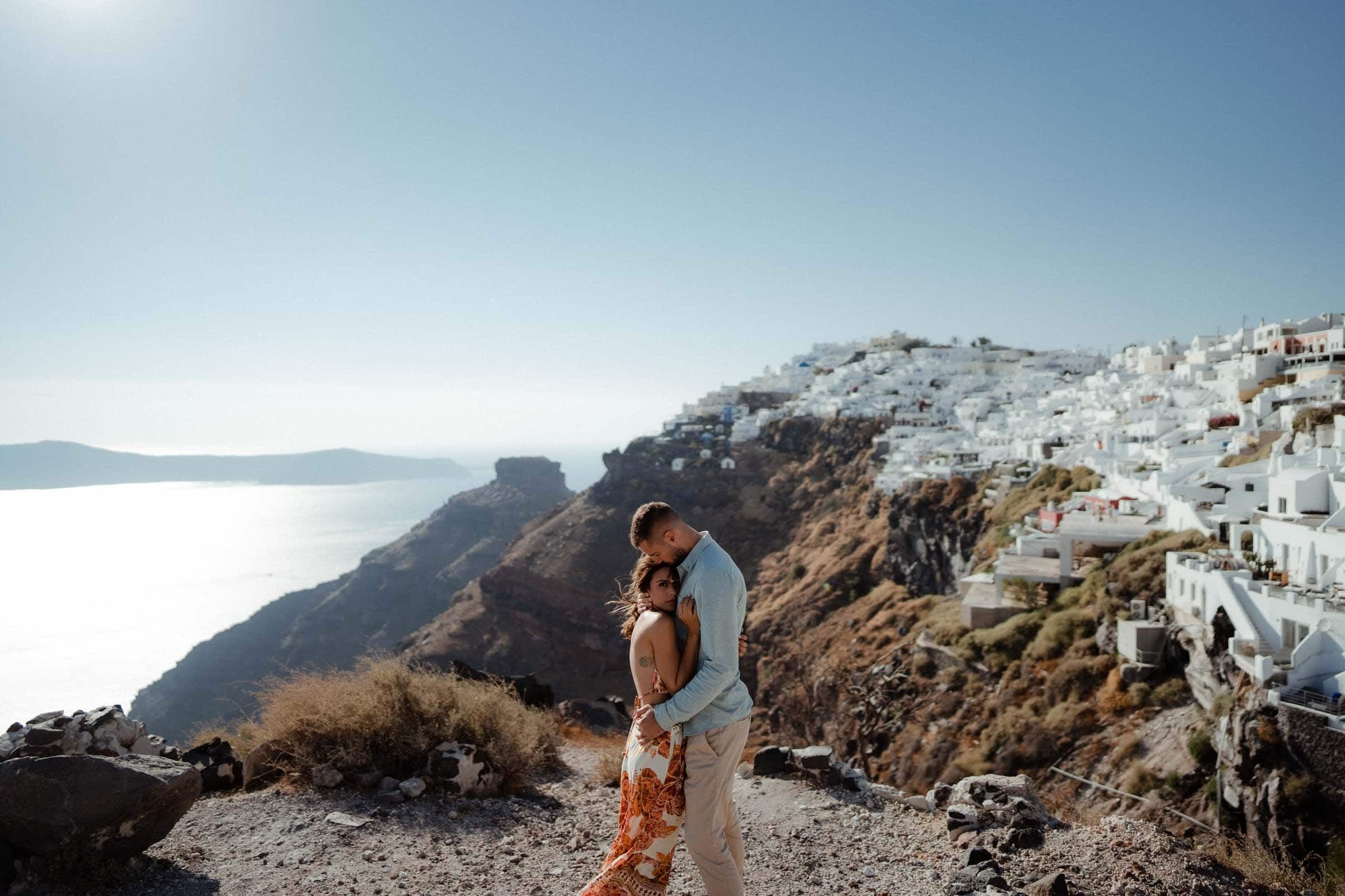 Luca & Malia | Couple photoshoot in Pyrgos and Imerovigli Couple Sessions-23