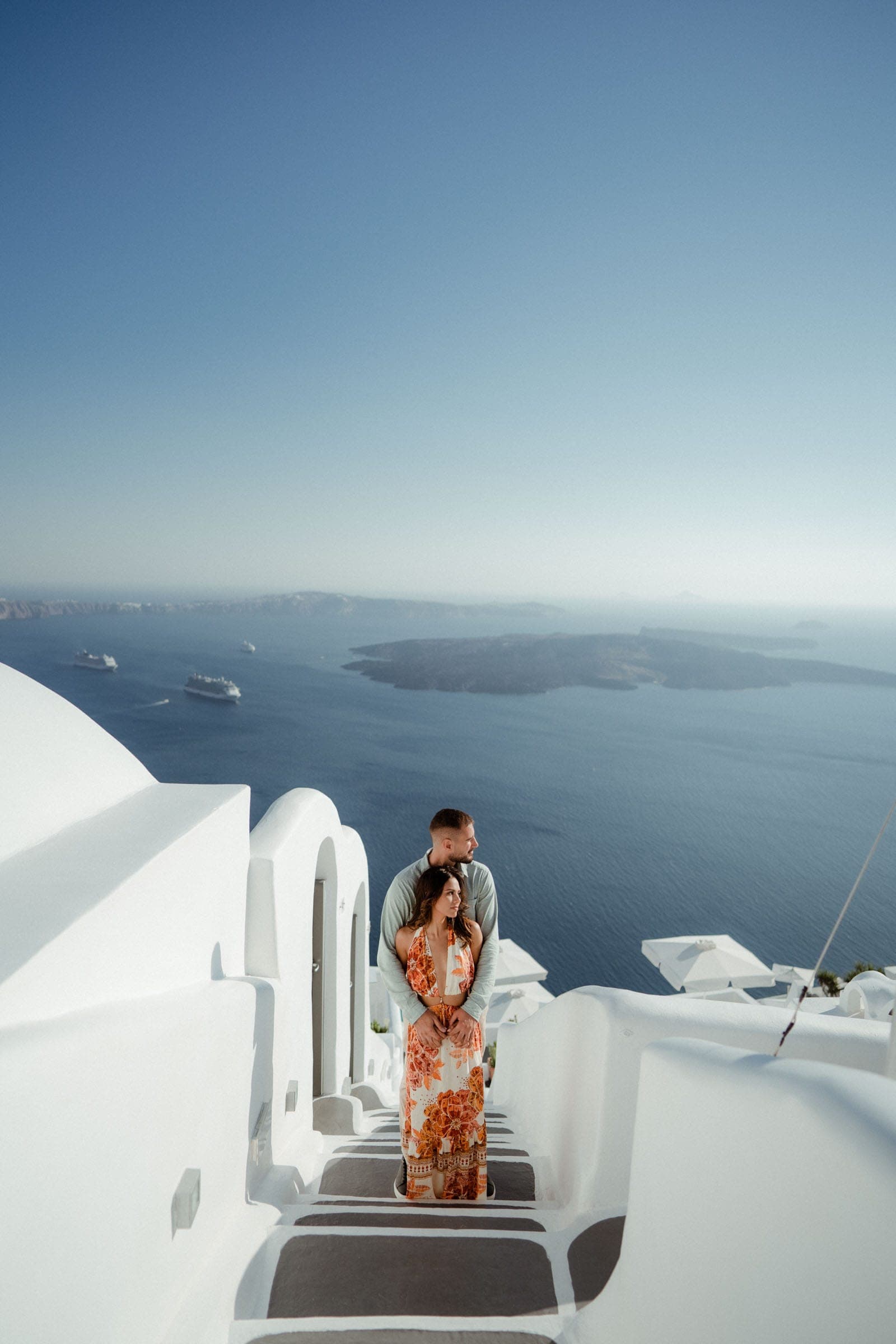 Luca & Malia | Couple photoshoot in Pyrgos and Imerovigli Couple Sessions-26