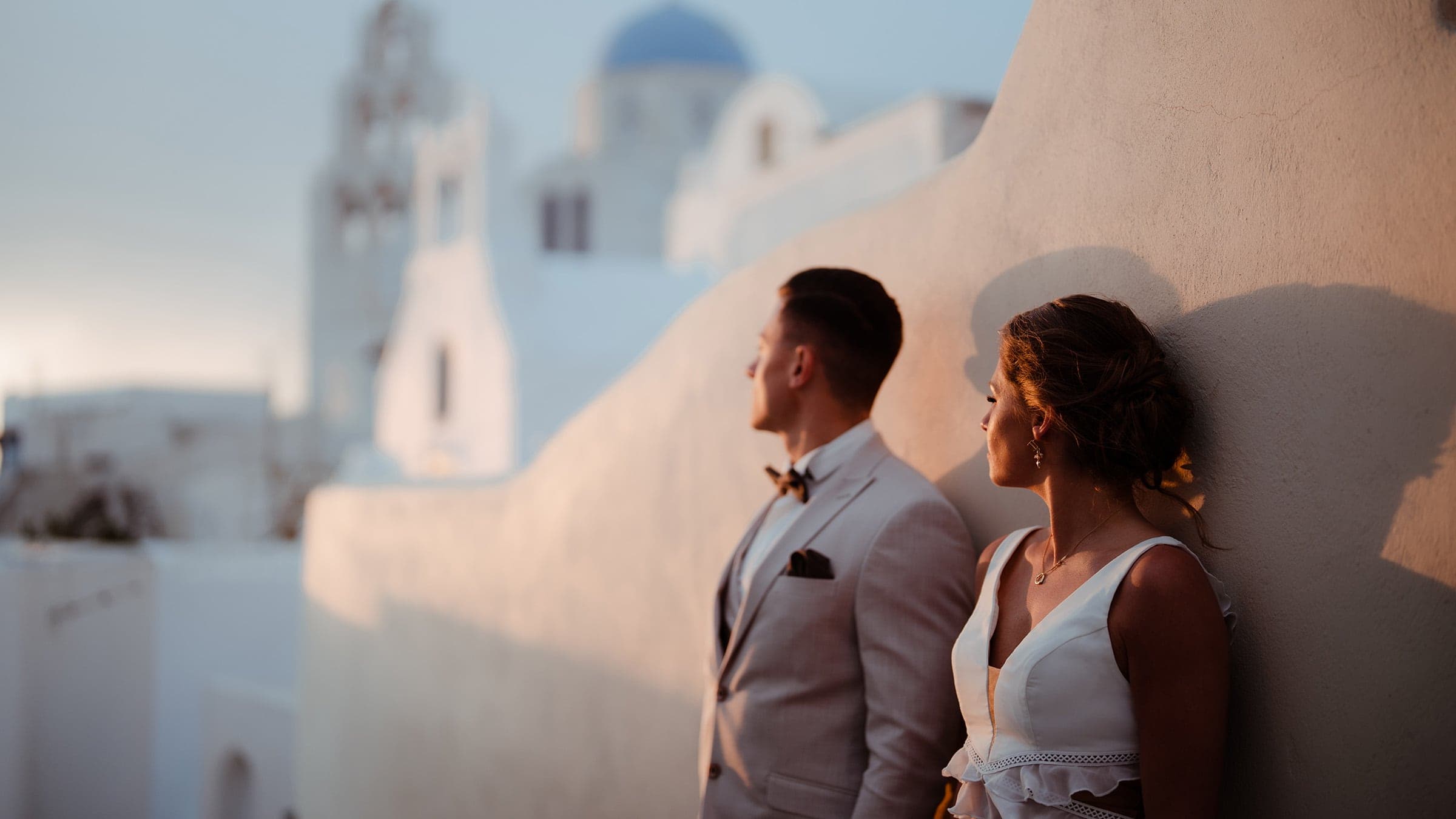 Rouven & Frauke | Dramatic wedding film in Santorini