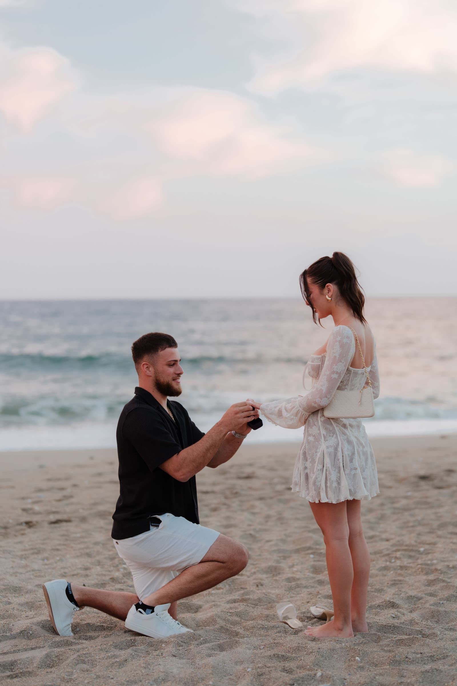Sebastian & Madison – Proposal in Sarakiniko beach, Milos. Proposals in Santorini-1