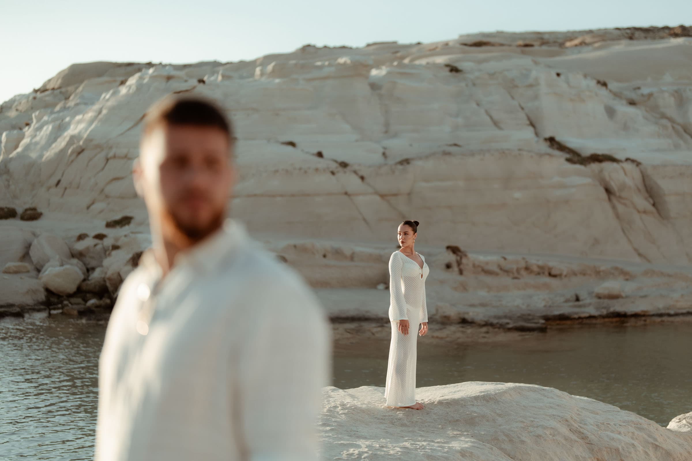 Sebastian & Madison – Proposal in Sarakiniko beach, Milos. Proposals in Santorini-15