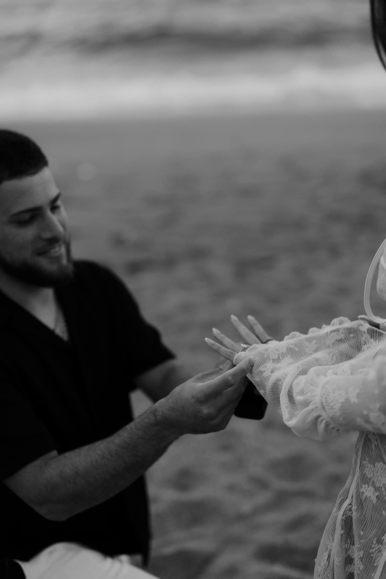 Sebastian & Madison – Proposal in Sarakiniko beach, Milos. Proposals in Santorini-2