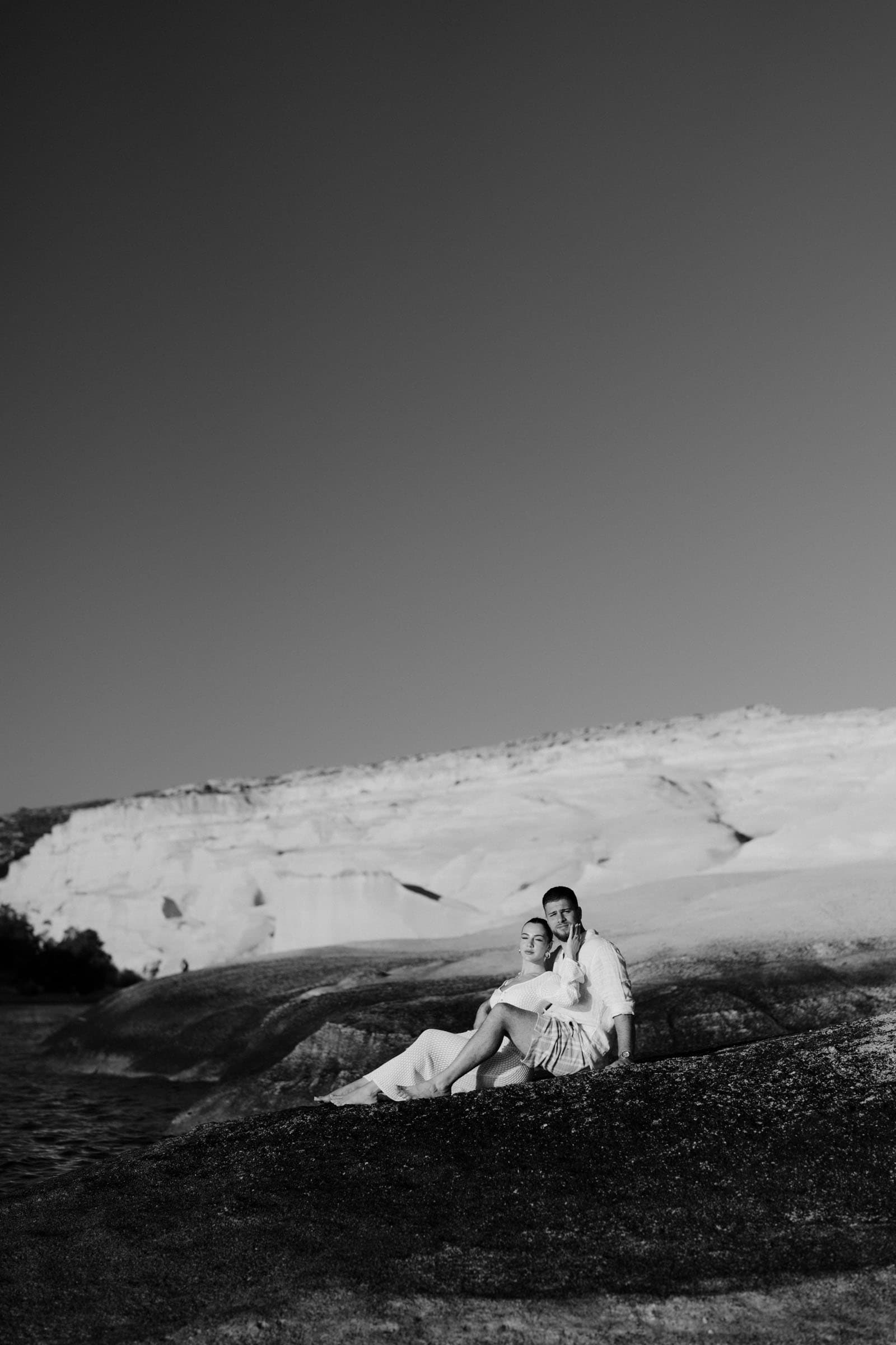 Sebastian & Madison – Proposal in Sarakiniko beach, Milos. Proposals in Santorini-24