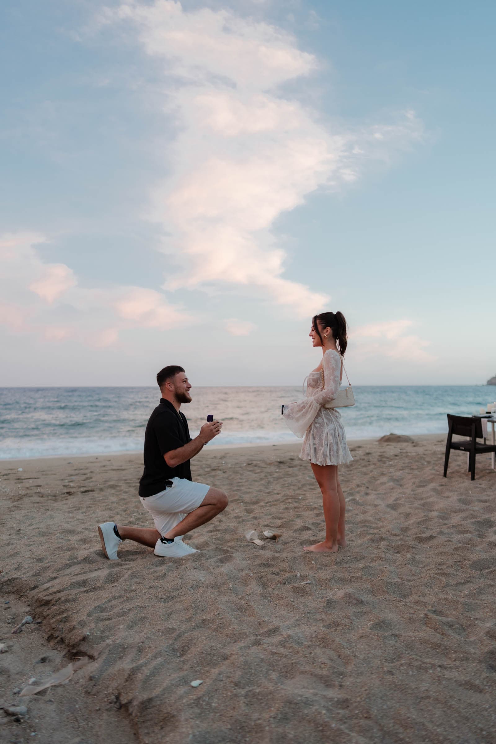 Sebastian & Madison – Proposal in Sarakiniko beach, Milos. Proposals in Santorini-3