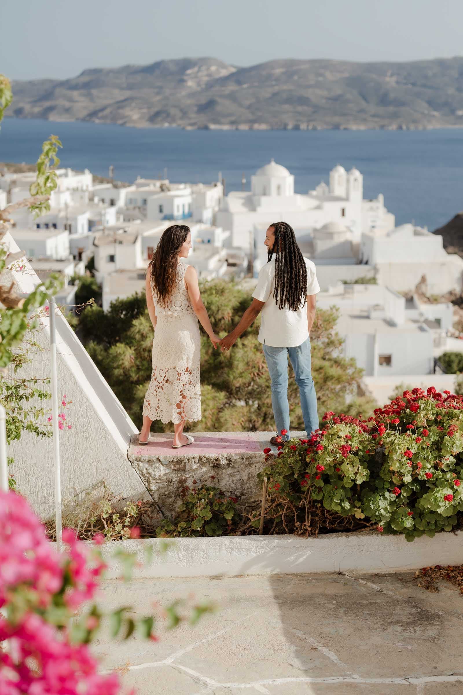 Xavier & Andrea – elopement in Milos | Sarakiniko-10