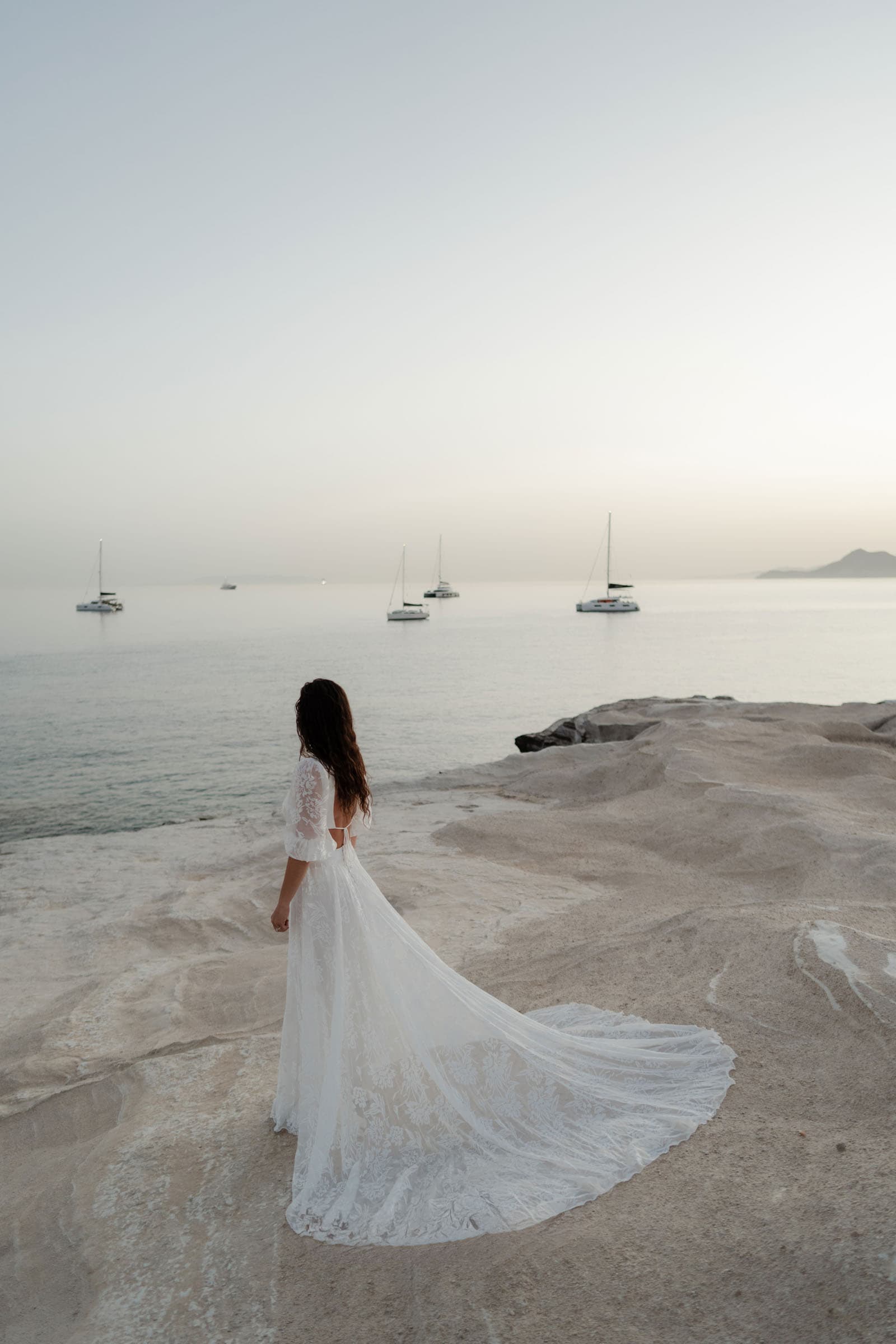 Xavier & Andrea – elopement in Milos | Sarakiniko-16