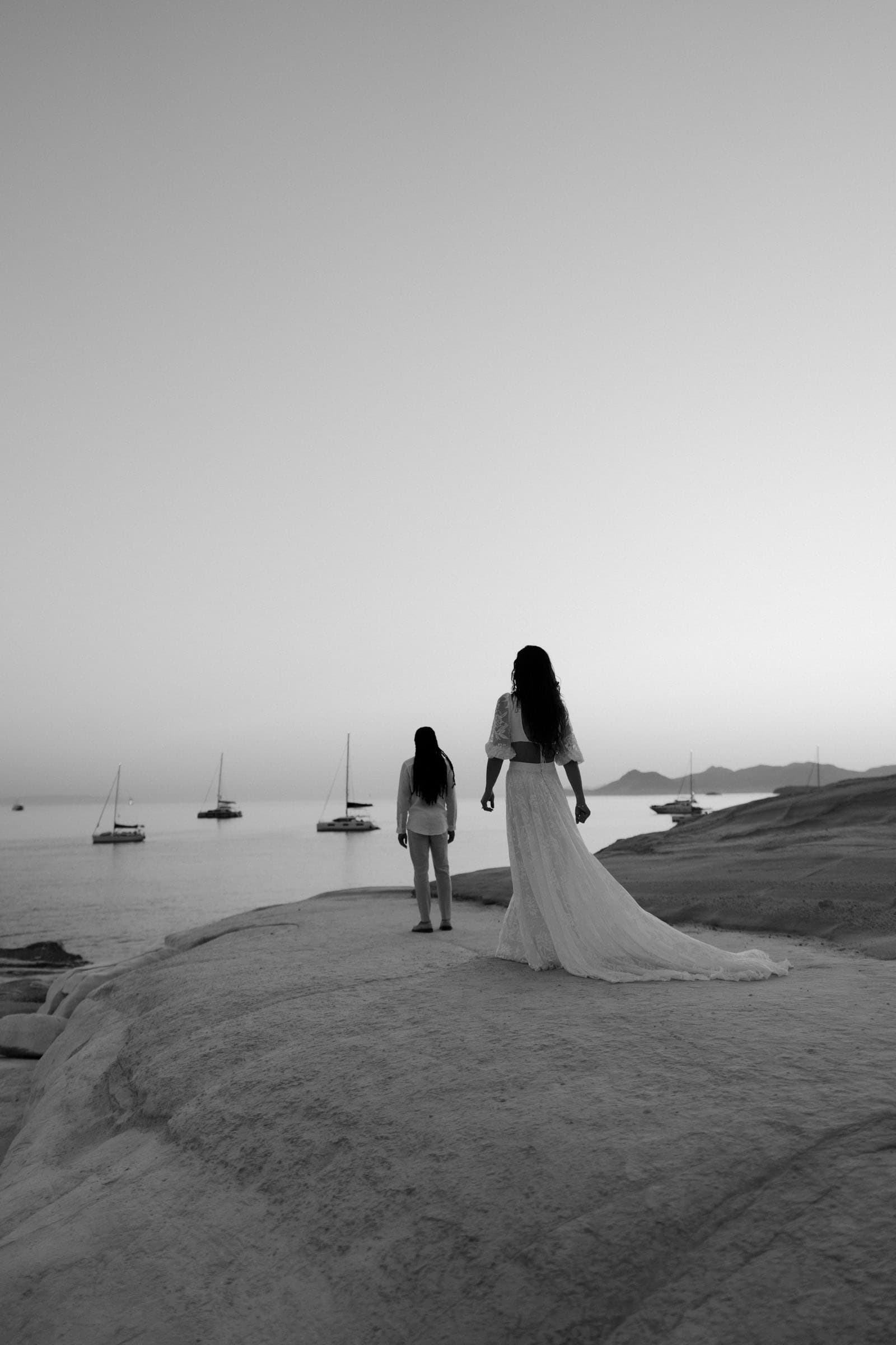 Xavier & Andrea – elopement in Milos | Sarakiniko-18