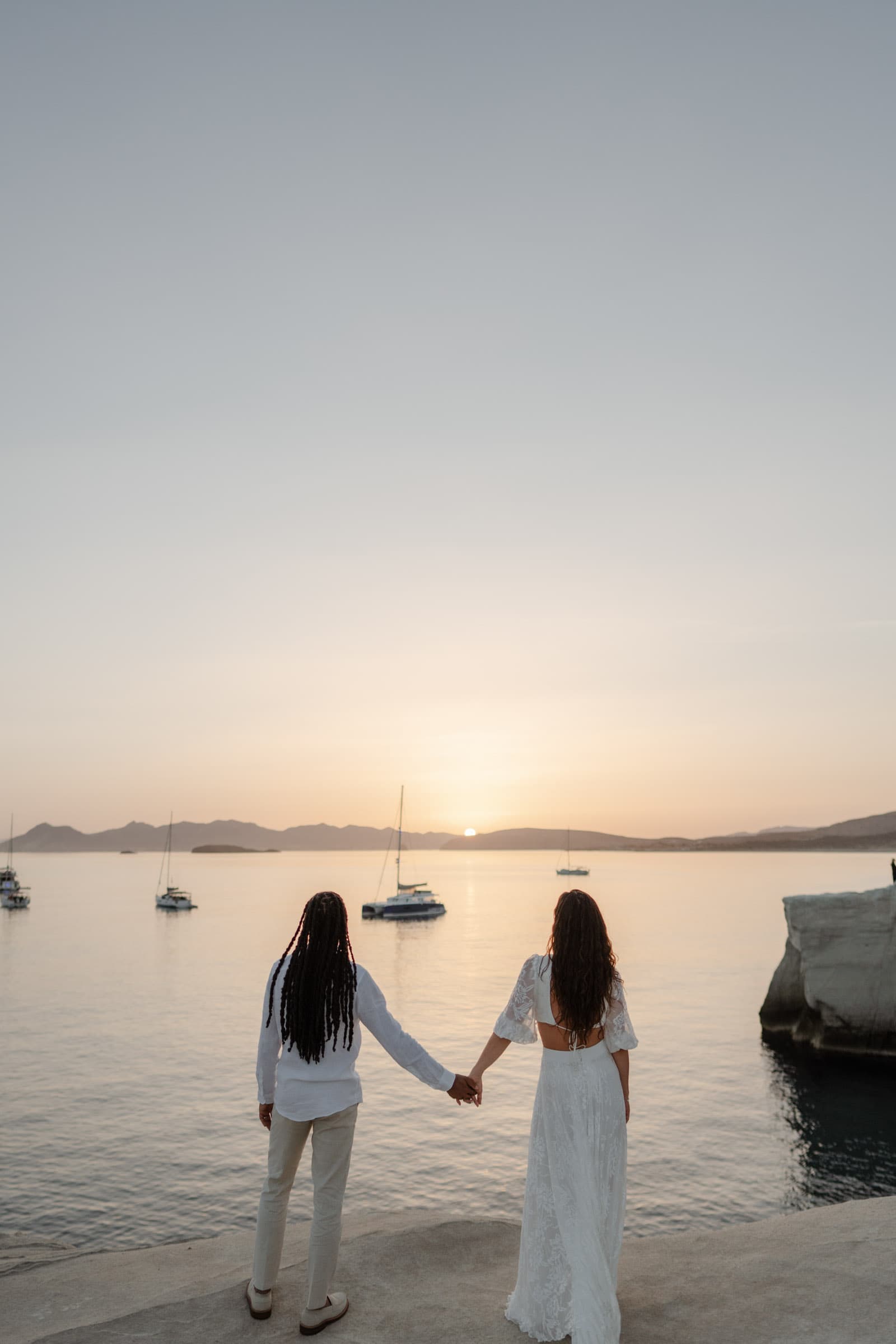 Xavier & Andrea – elopement in Milos | Sarakiniko-22