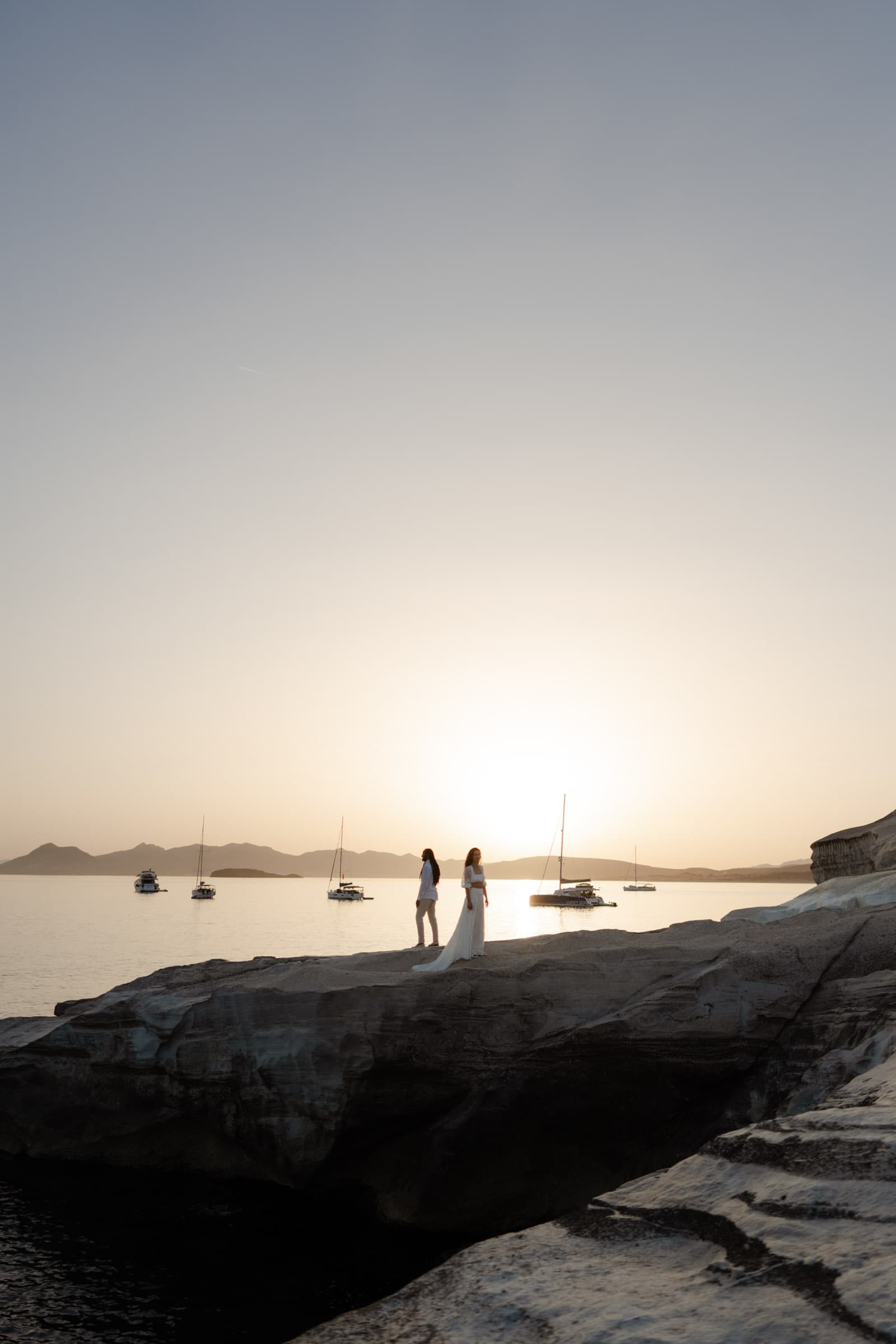 Xavier & Andrea – elopement in Milos | Sarakiniko-30