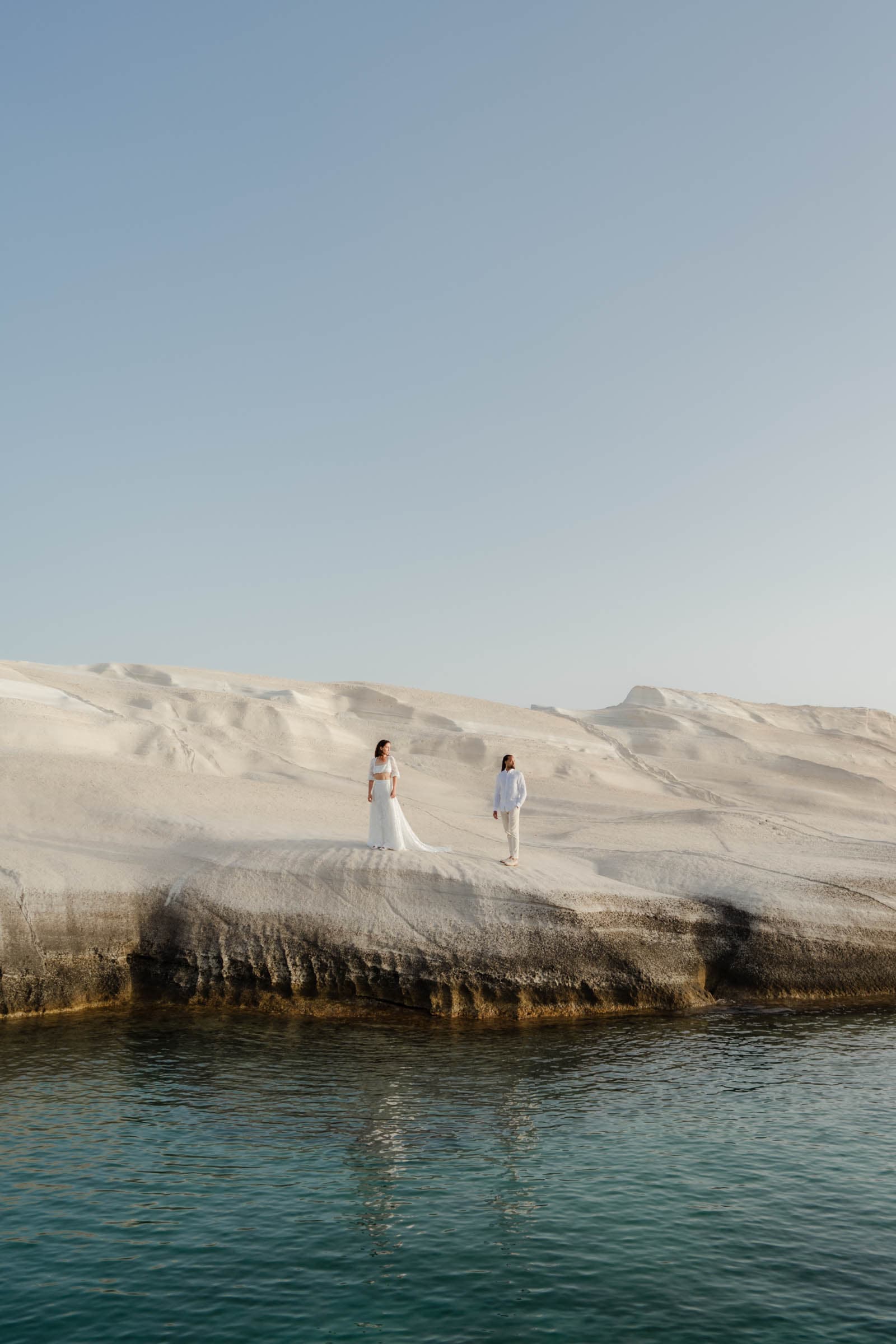 Xavier & Andrea – elopement in Milos | Sarakiniko-40