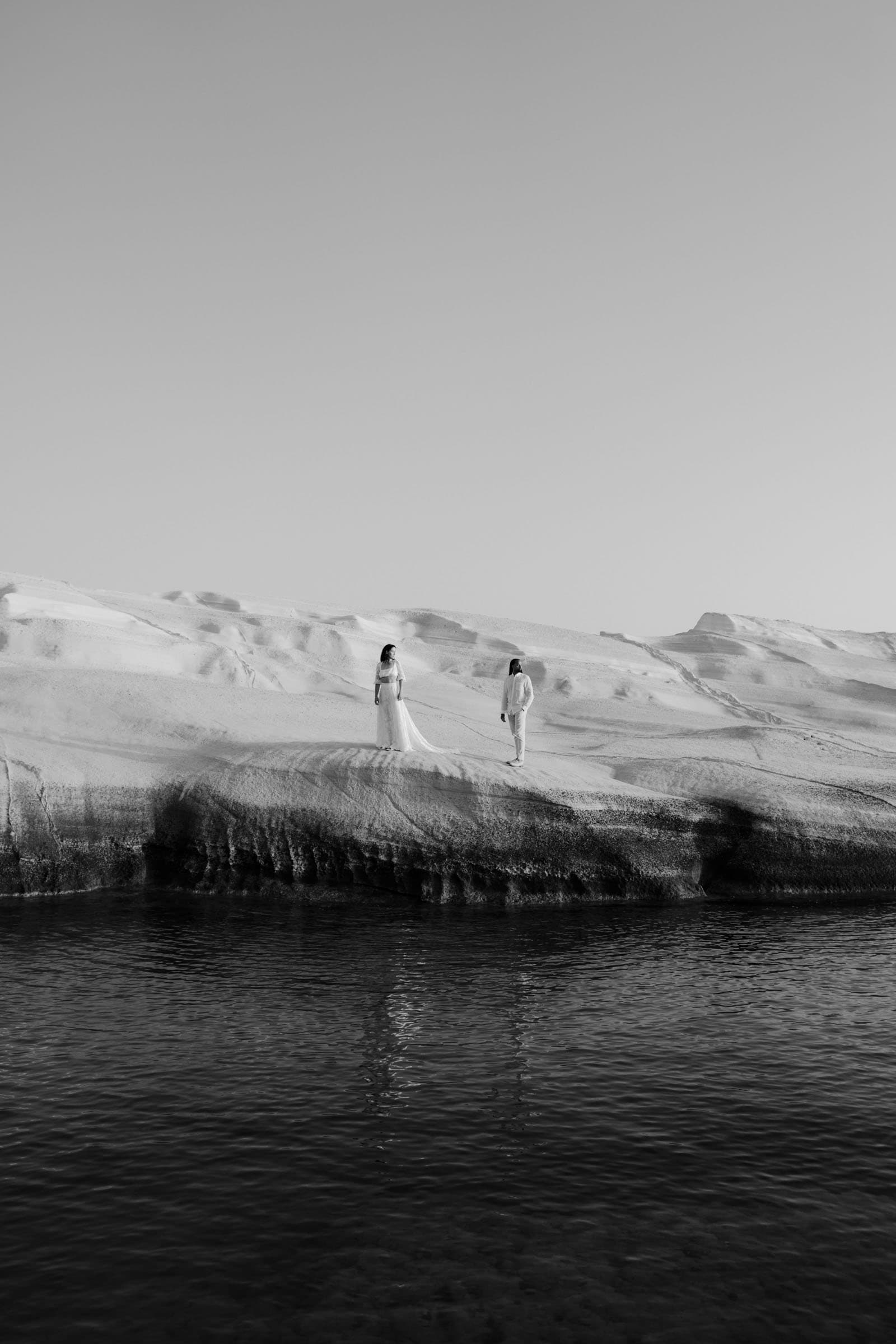 Xavier & Andrea – elopement in Milos | Sarakiniko-42