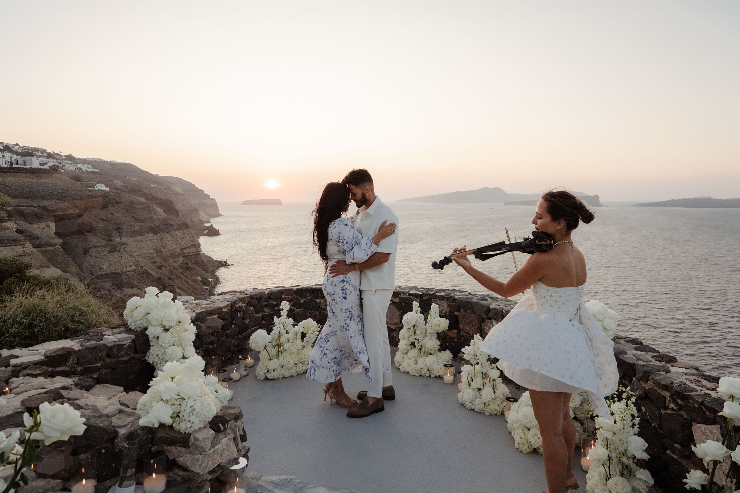 Amitoj & Nav – Santorini Proposal at The Edge Restaurant