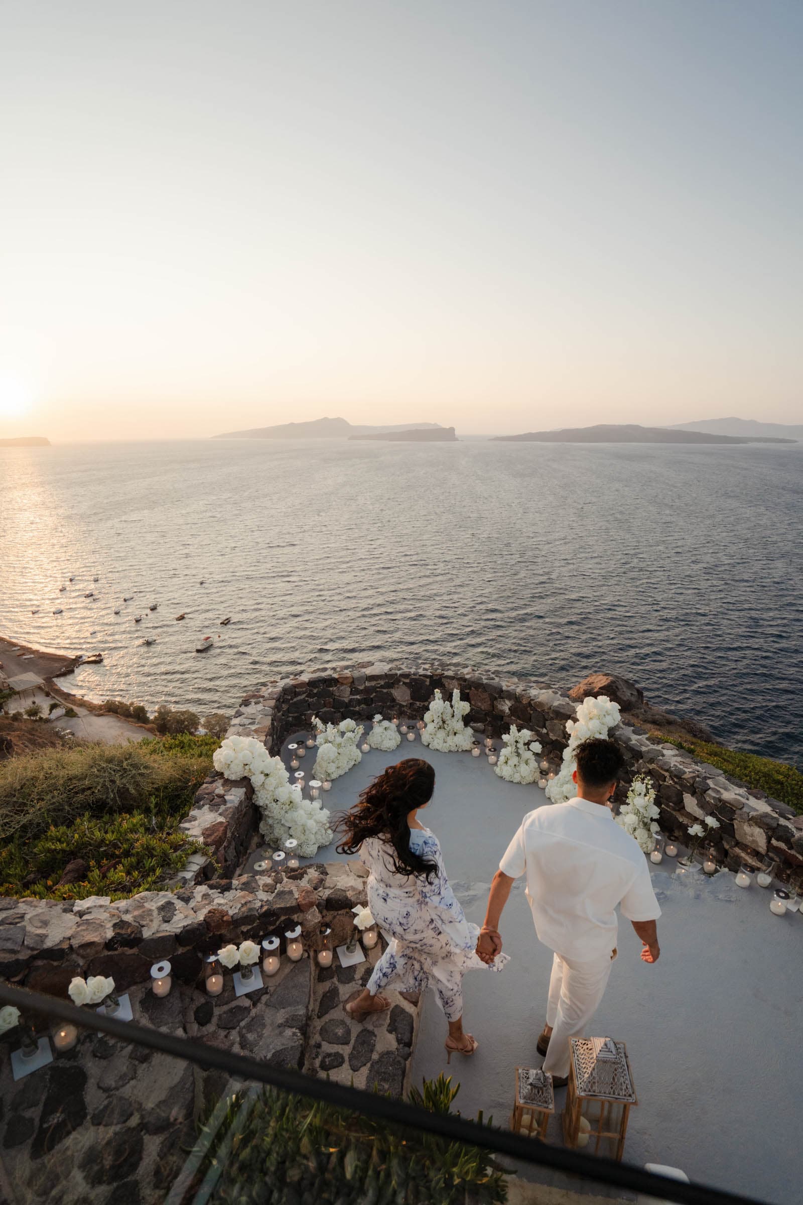 Amitoj & Nav – Santorini Proposal at The Edge Restaurant Proposals in Santorini-17