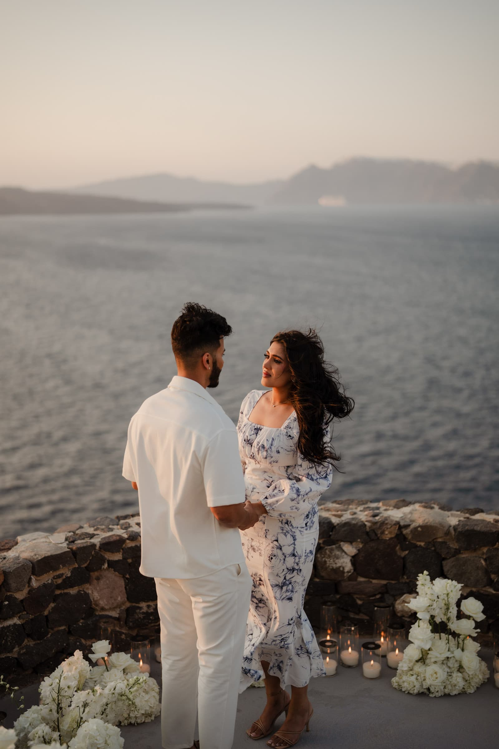 Amitoj & Nav – Santorini Proposal at The Edge Restaurant Proposals in Santorini-18