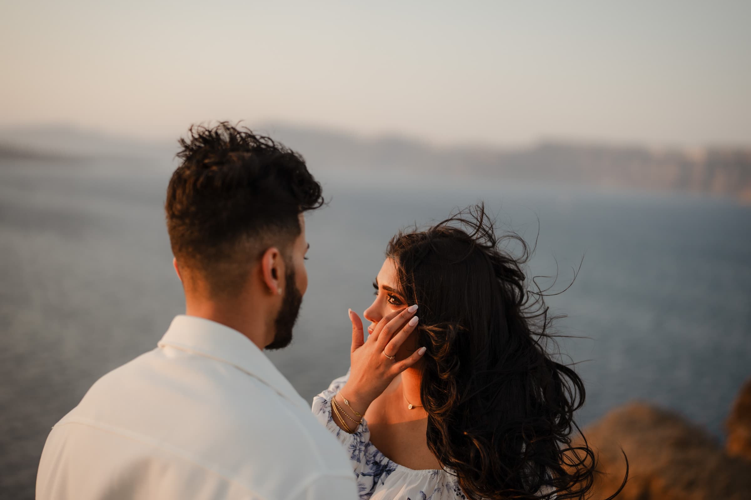 Amitoj & Nav – Santorini Proposal at The Edge Restaurant Proposals in Santorini-19