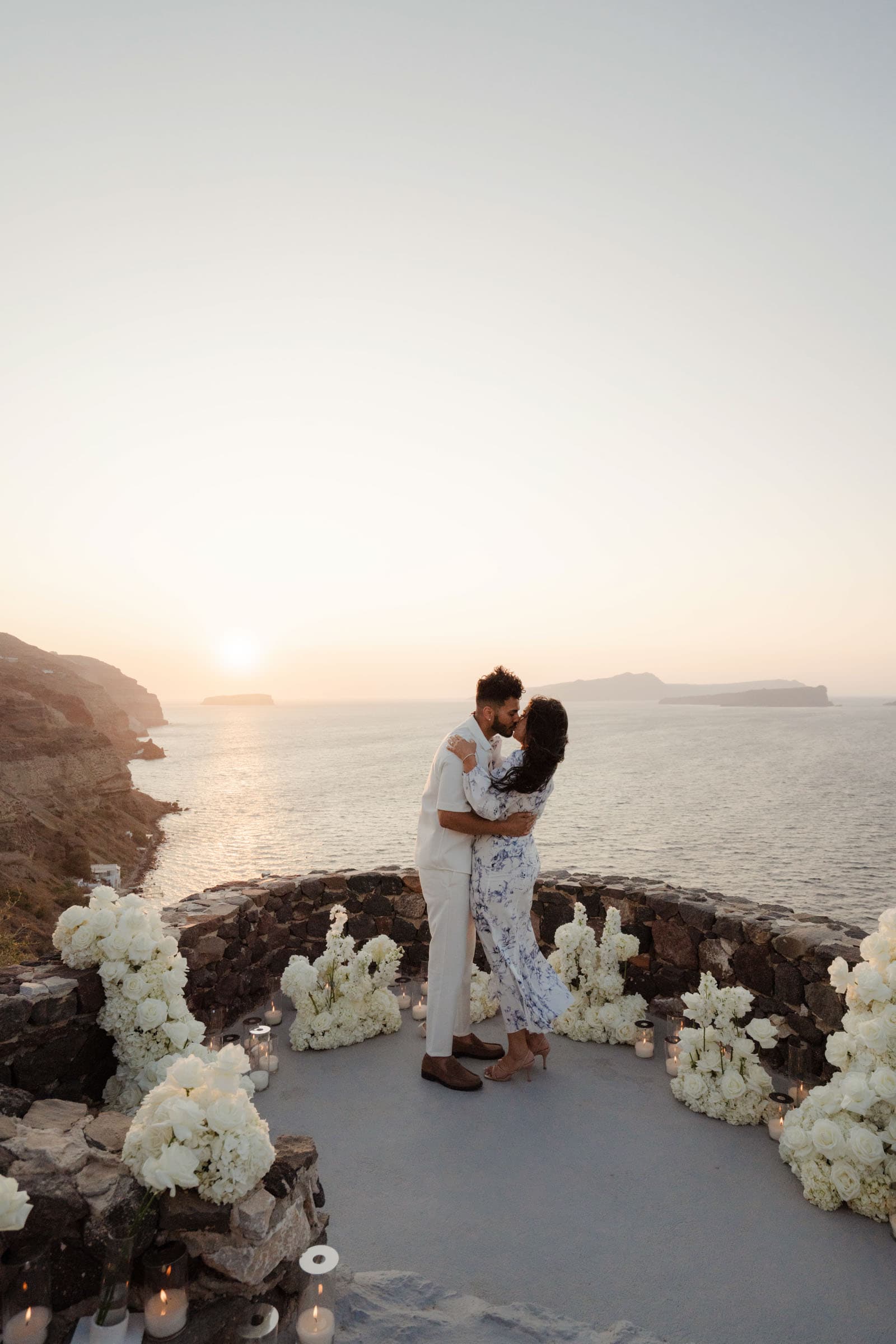 Amitoj & Nav – Santorini Proposal at The Edge Restaurant Proposals in Santorini-21