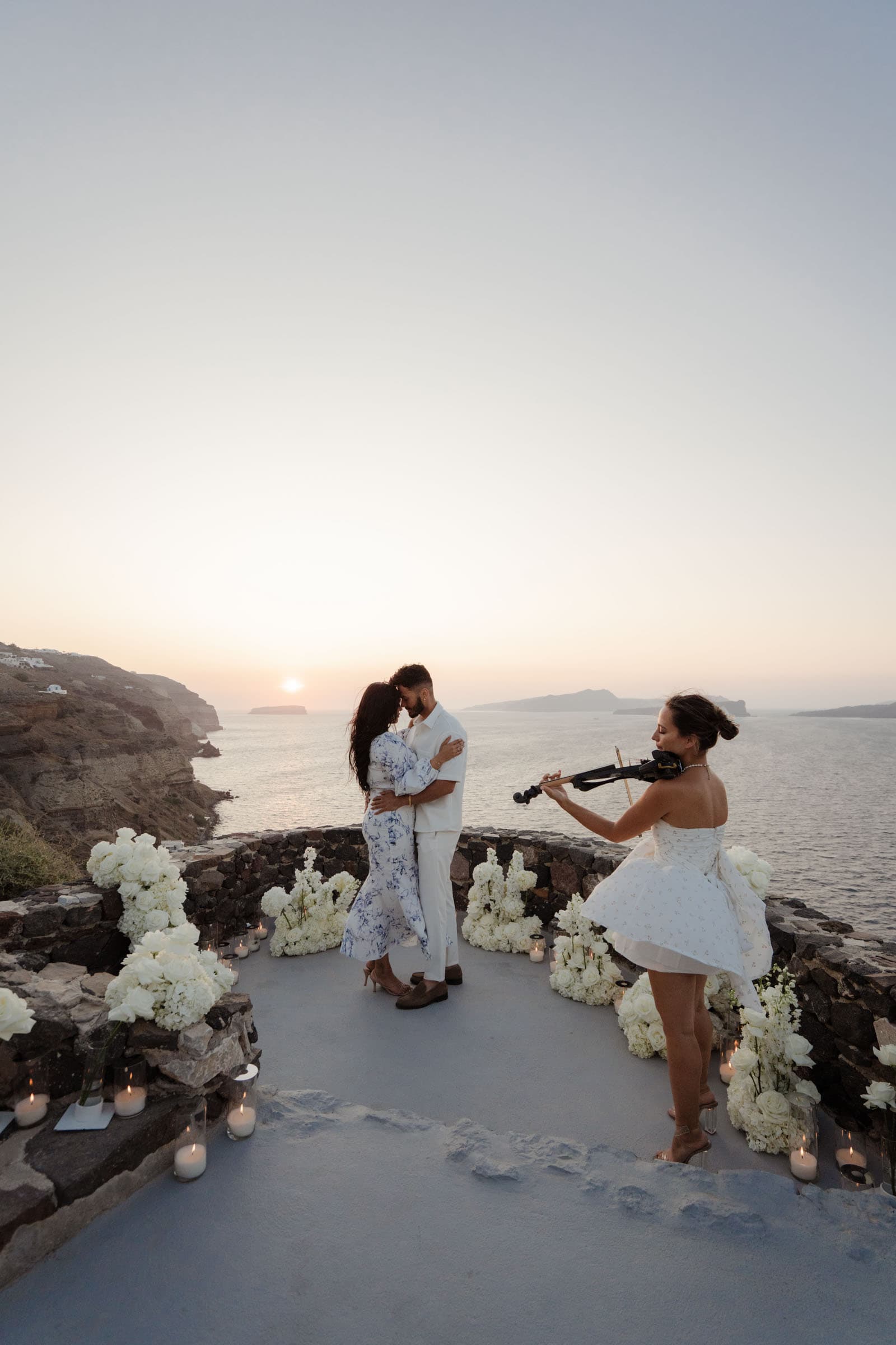 Amitoj & Nav – Santorini Proposal at The Edge Restaurant Proposals in Santorini-27