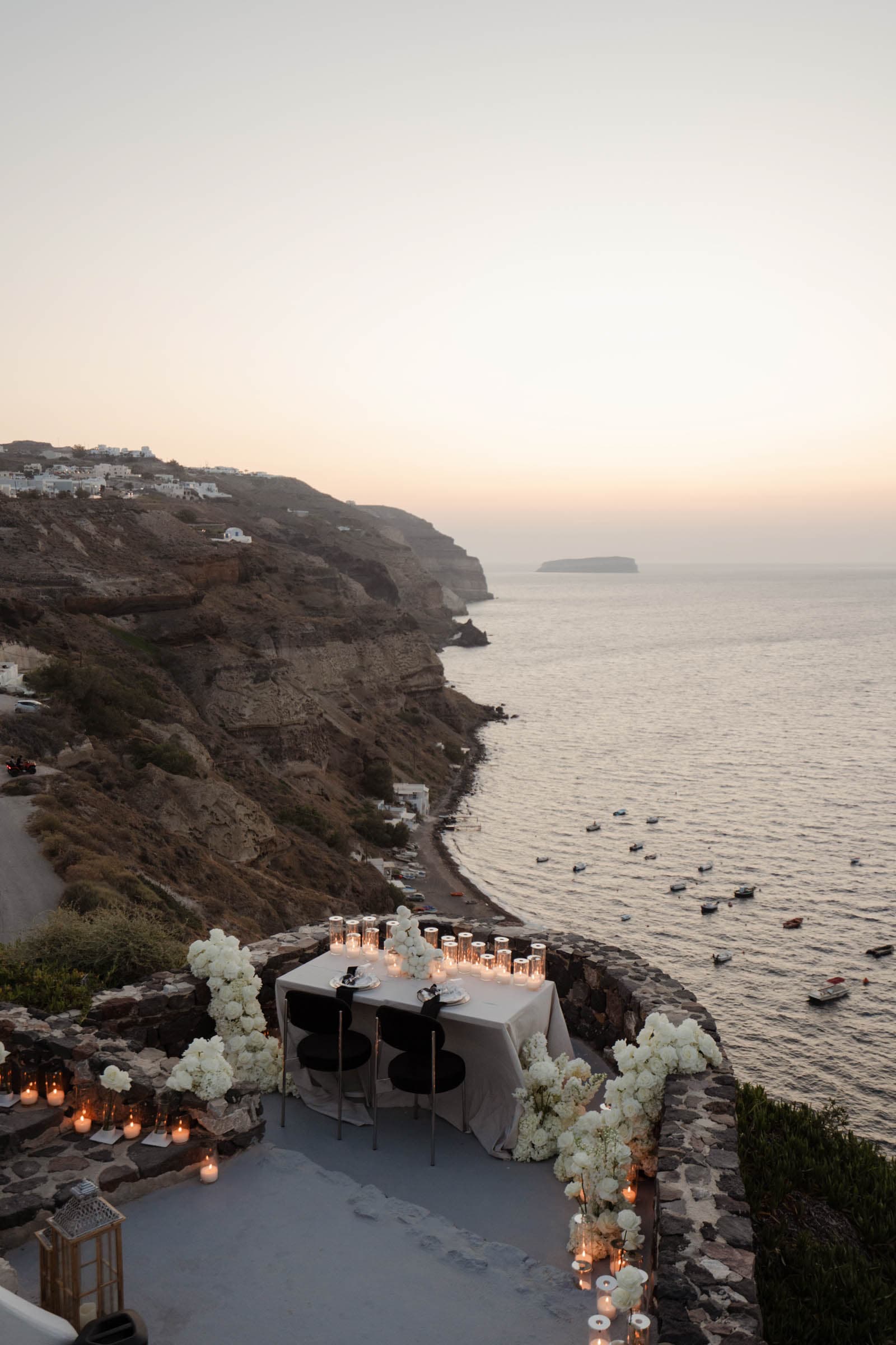 Amitoj & Nav – Santorini Proposal at The Edge Restaurant Proposals in Santorini-29