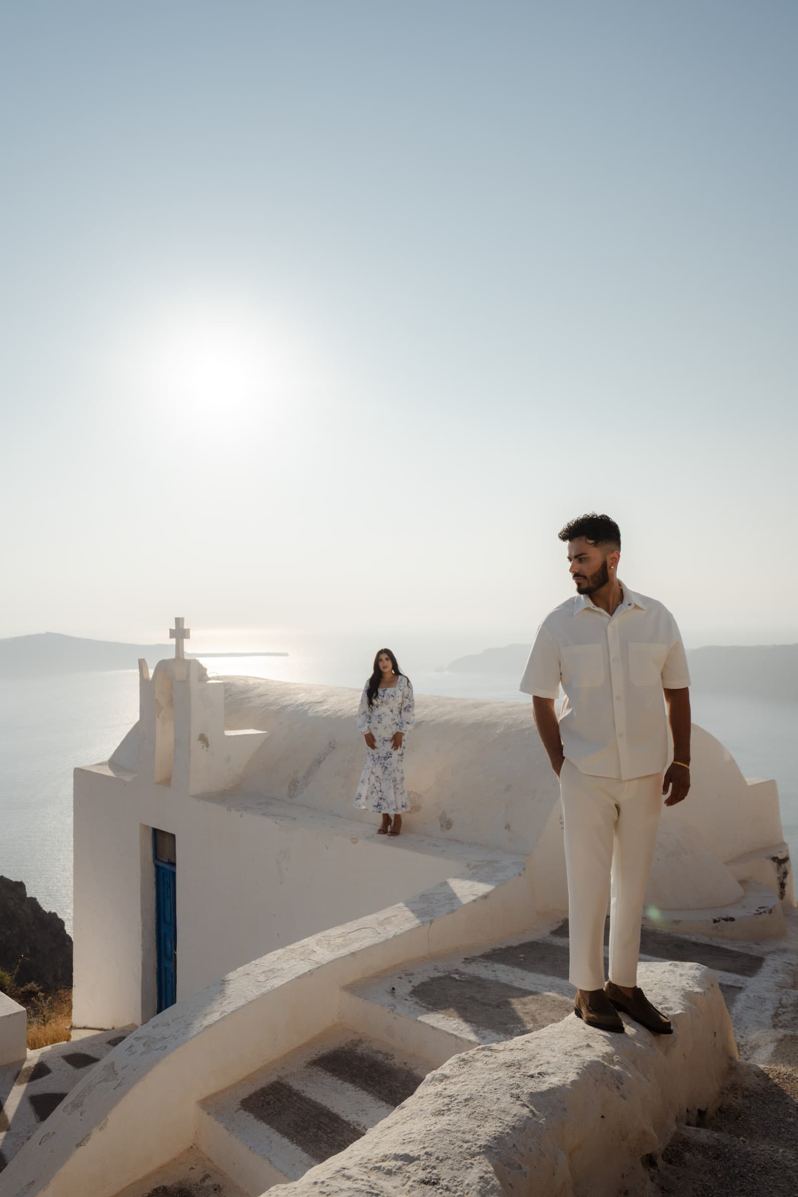 Amitoj & Nav – Santorini Proposal at The Edge Restaurant Proposals in Santorini-5