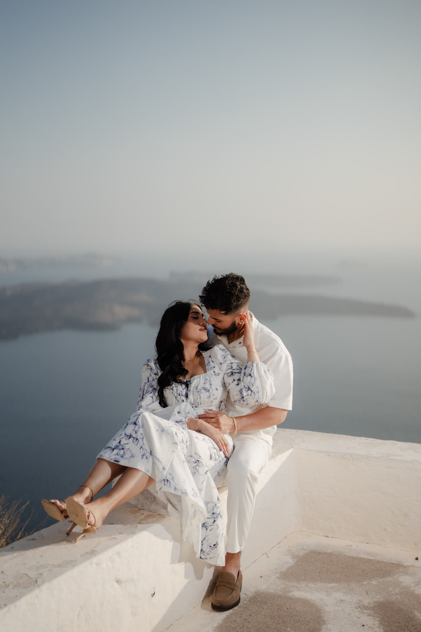 Amitoj & Nav – Santorini Proposal at The Edge Restaurant Proposals in Santorini-8