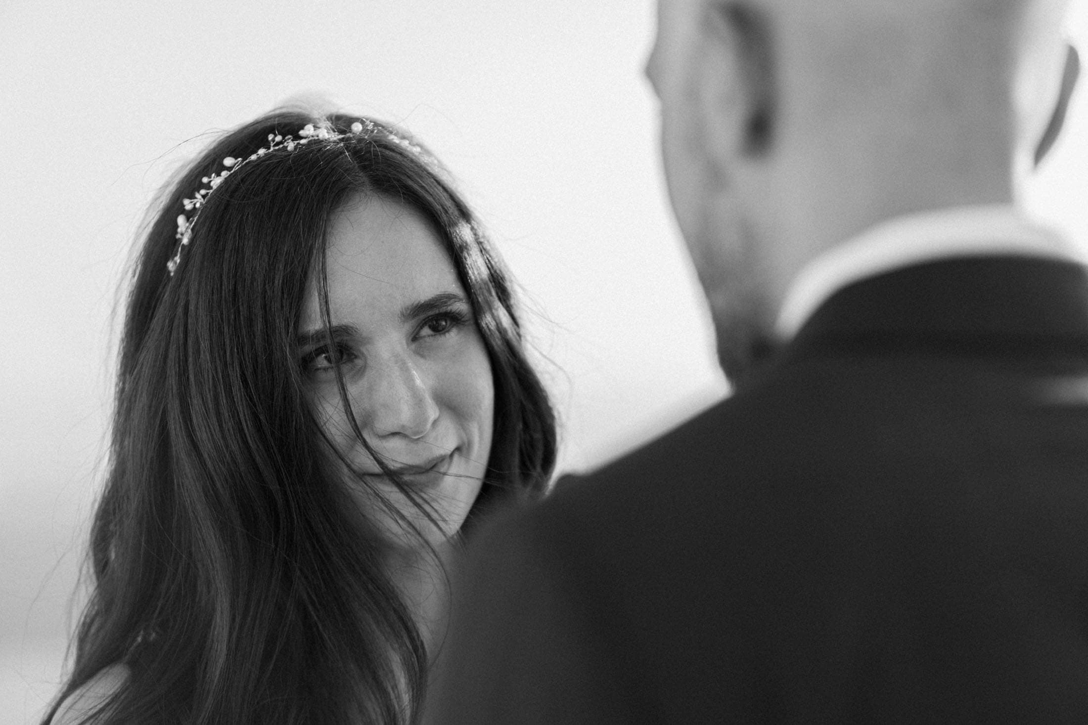 Miguel and Steffanie | emotions unfold in black and white Wedding Santorini-18