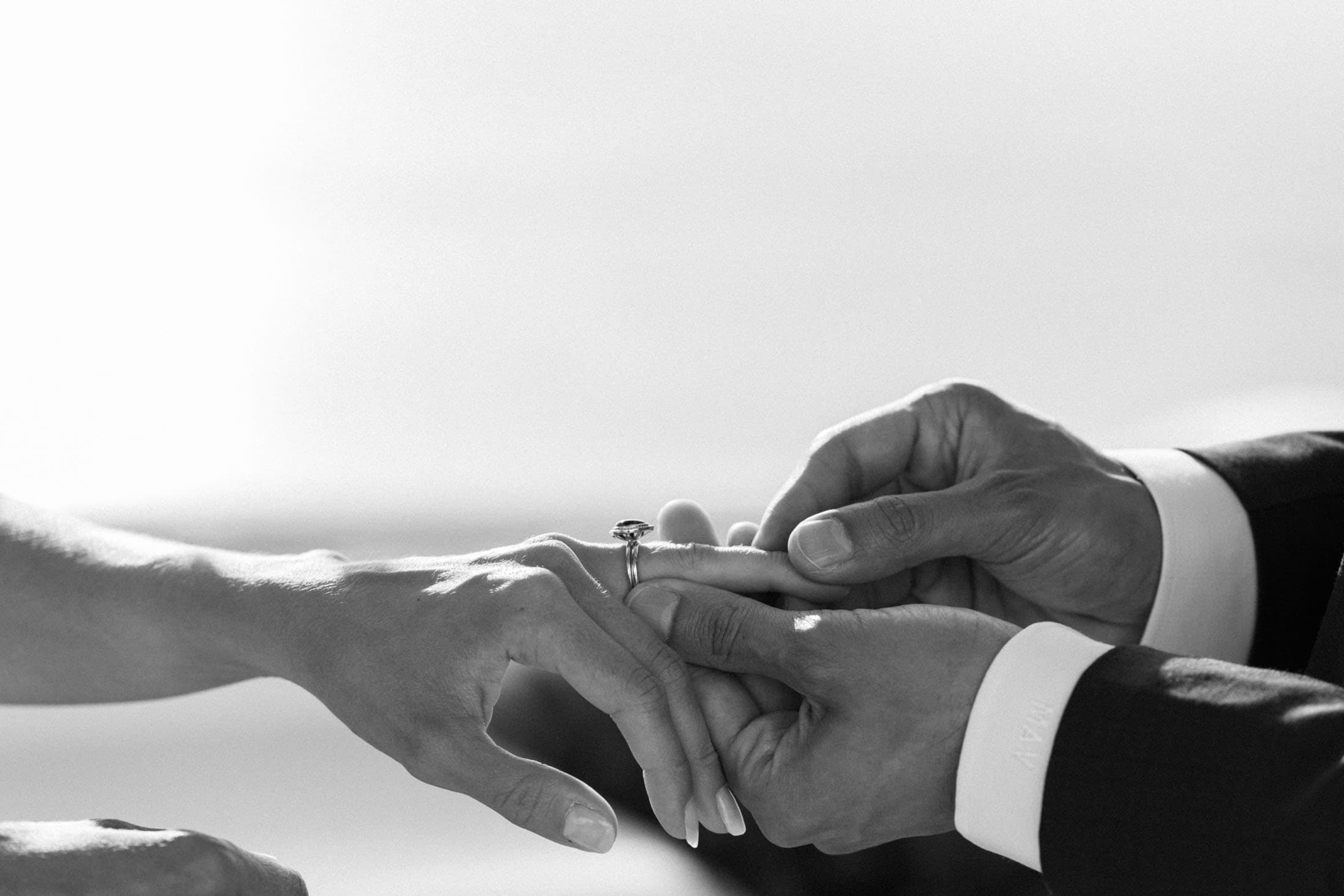 Miguel and Steffanie | emotions unfold in black and white Wedding Santorini-20