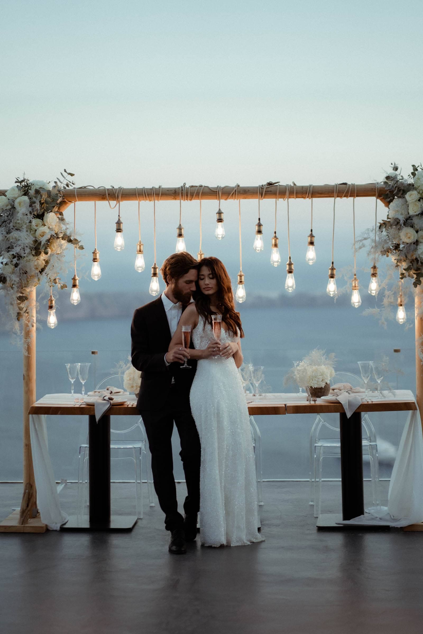 Wedding editorial photoshoot at Stella Rocca a mare. Wedding Santorini-19