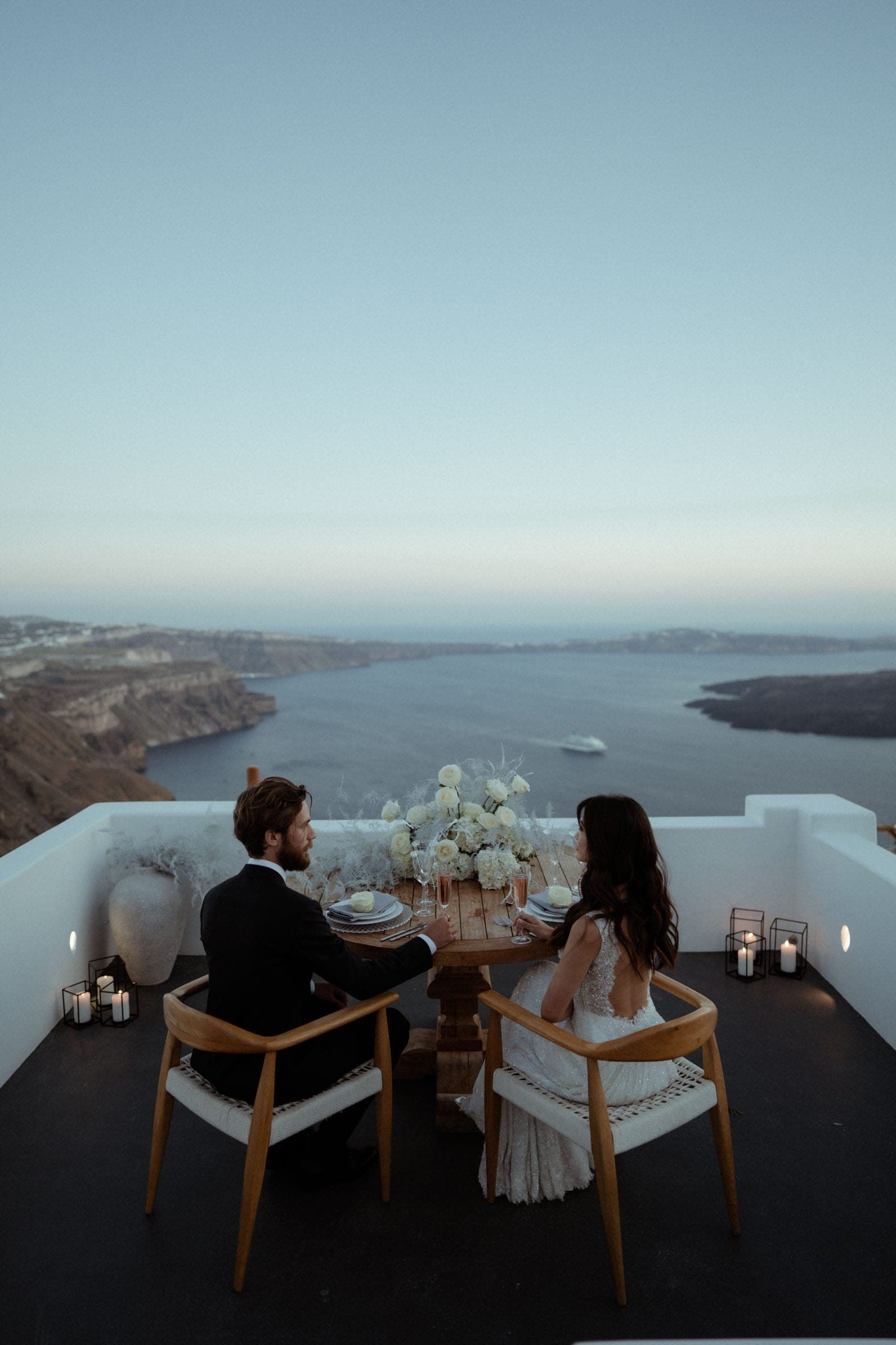 Wedding editorial photoshoot at Stella Rocca a mare. Wedding Santorini-21