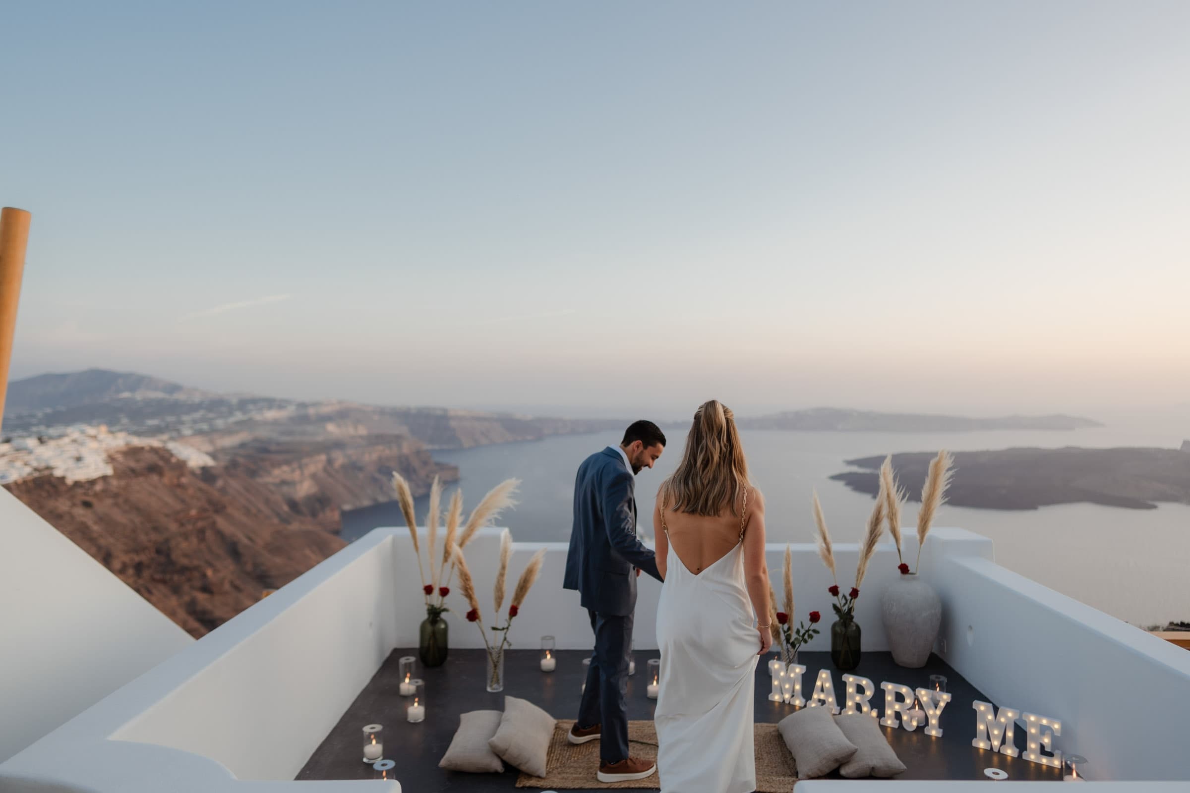 Daniel & Ciara – emotional proposal in Imerovigli Proposals in Santorini-24