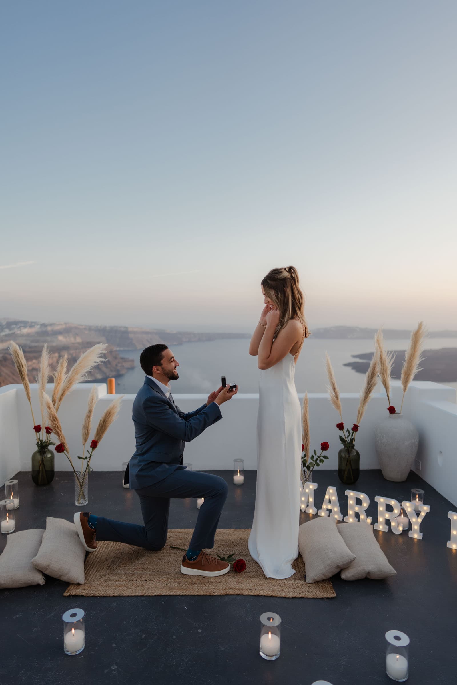 Daniel & Ciara – emotional proposal in Imerovigli Proposals in Santorini-25