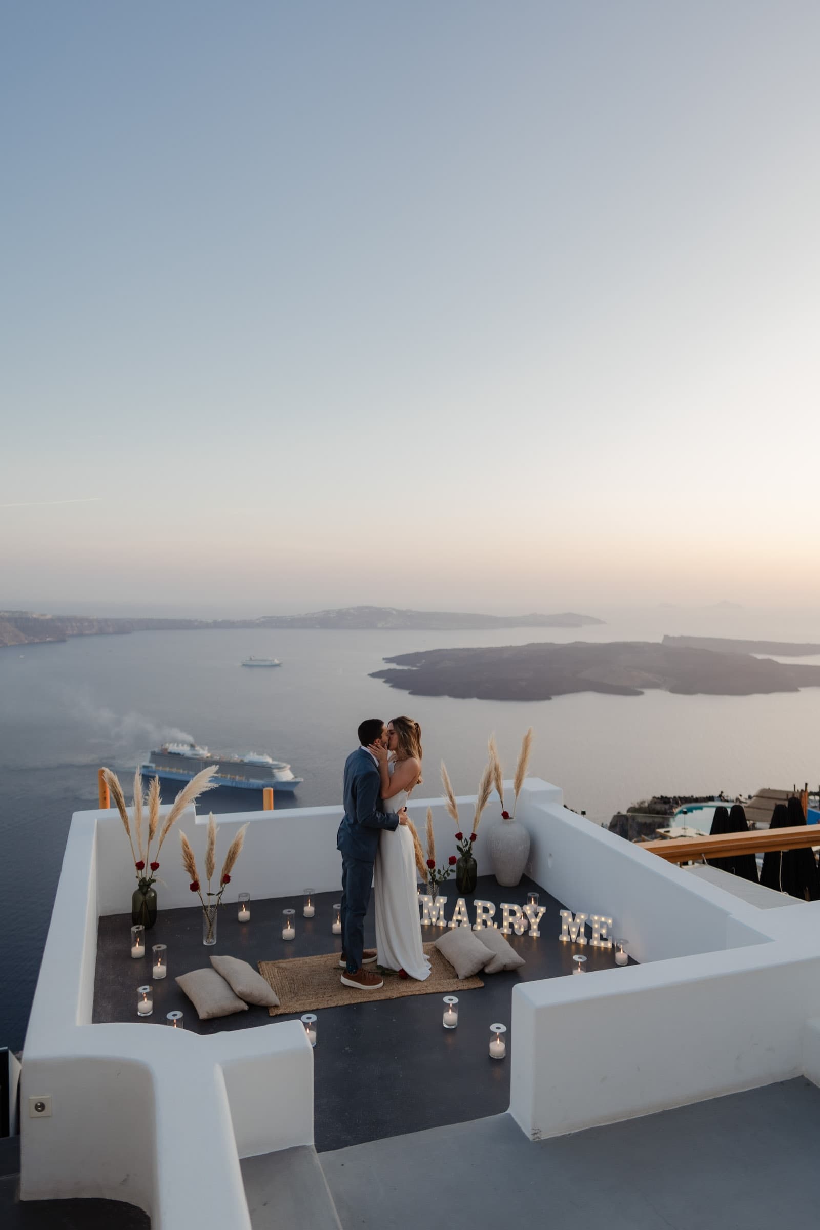 Daniel & Ciara – emotional proposal in Imerovigli Proposals in Santorini-28