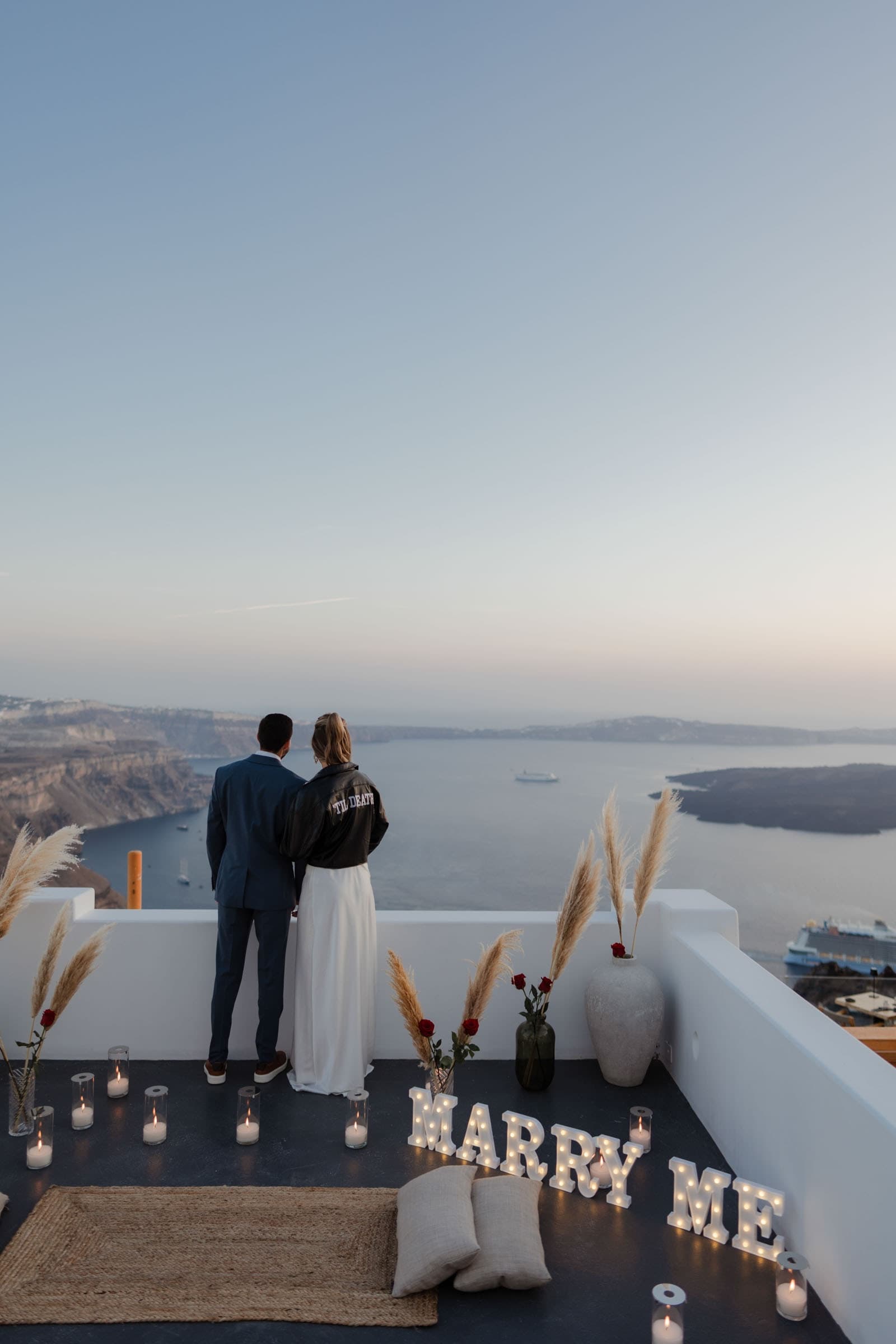 Daniel & Ciara – emotional proposal in Imerovigli Proposals in Santorini-33