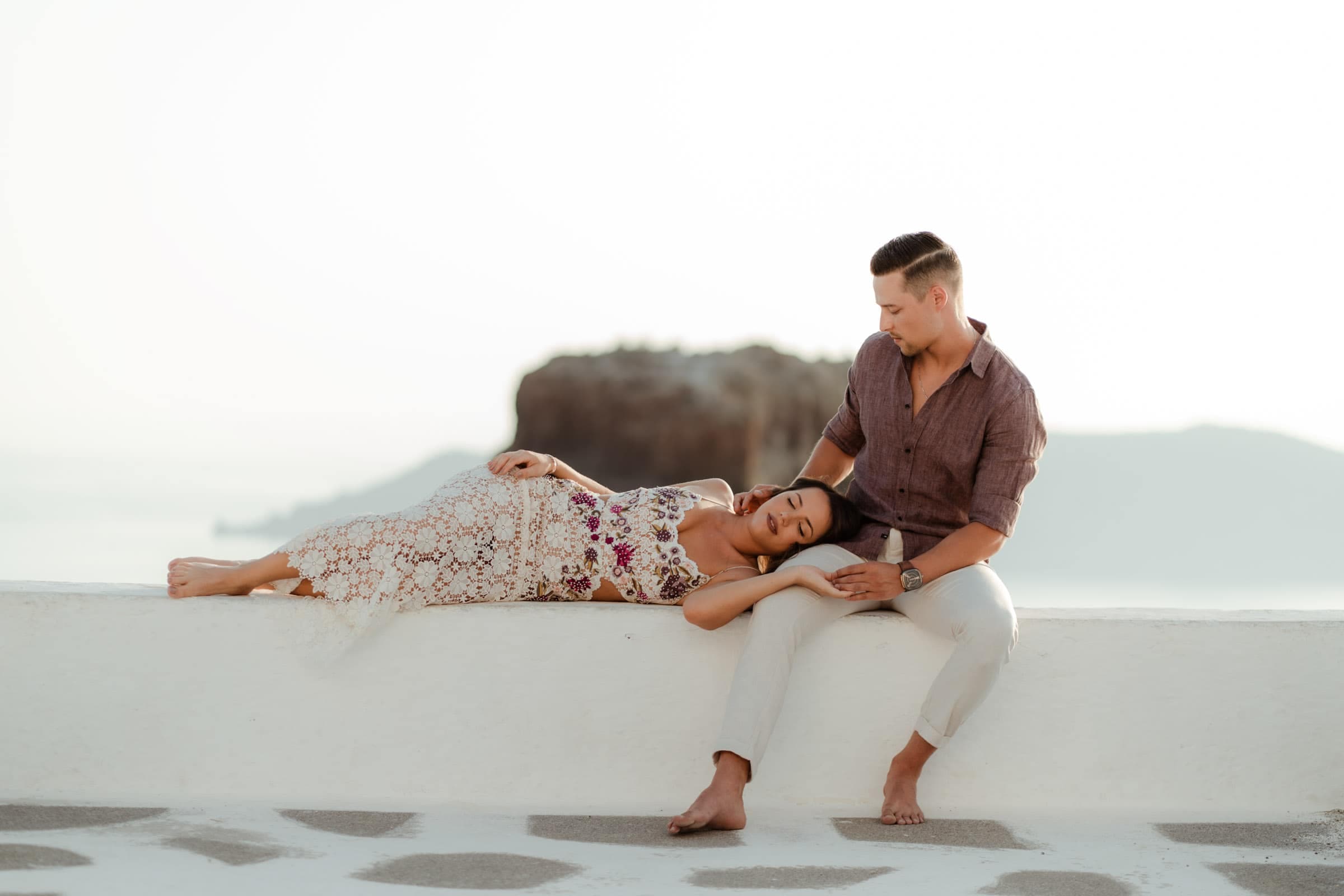 Jake & Bella | proposal in Skaros rock Proposals in Santorini-16